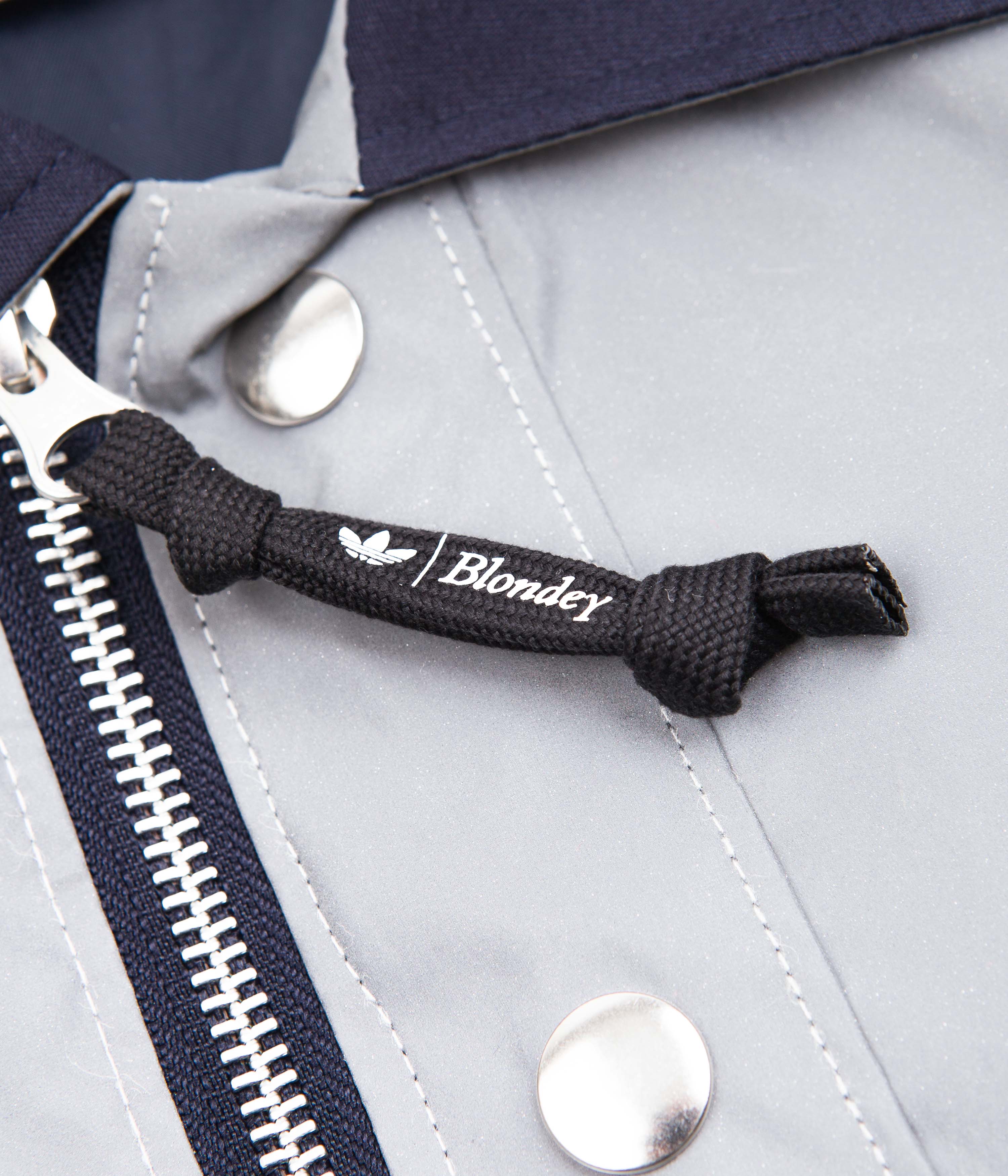 Adidas Blondey Coach Jacket - Reflective Silver / Mineral Blue - Image 3