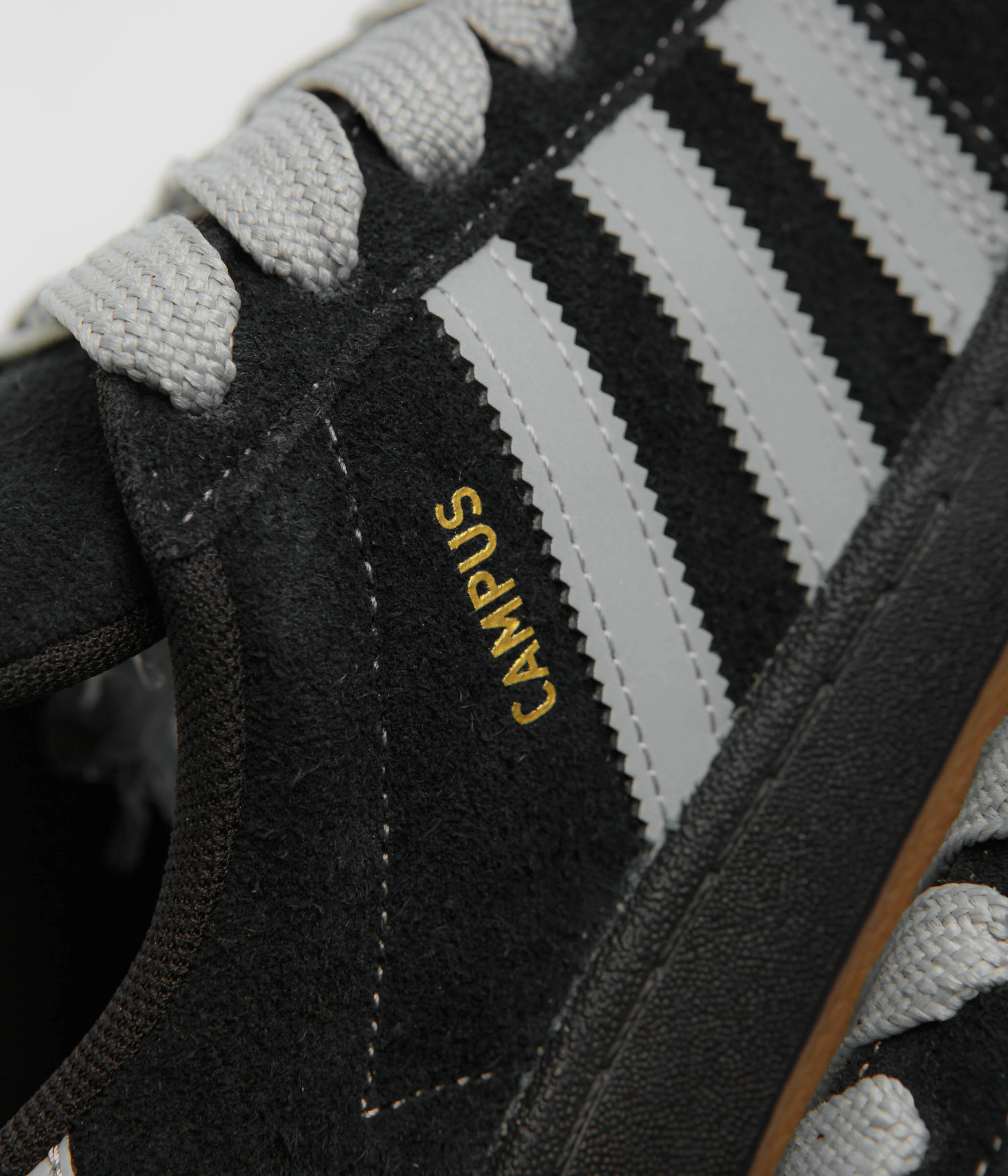 Adidas Campus Shoes - Core Black / Grey Two / Gold Metallic - Image 3