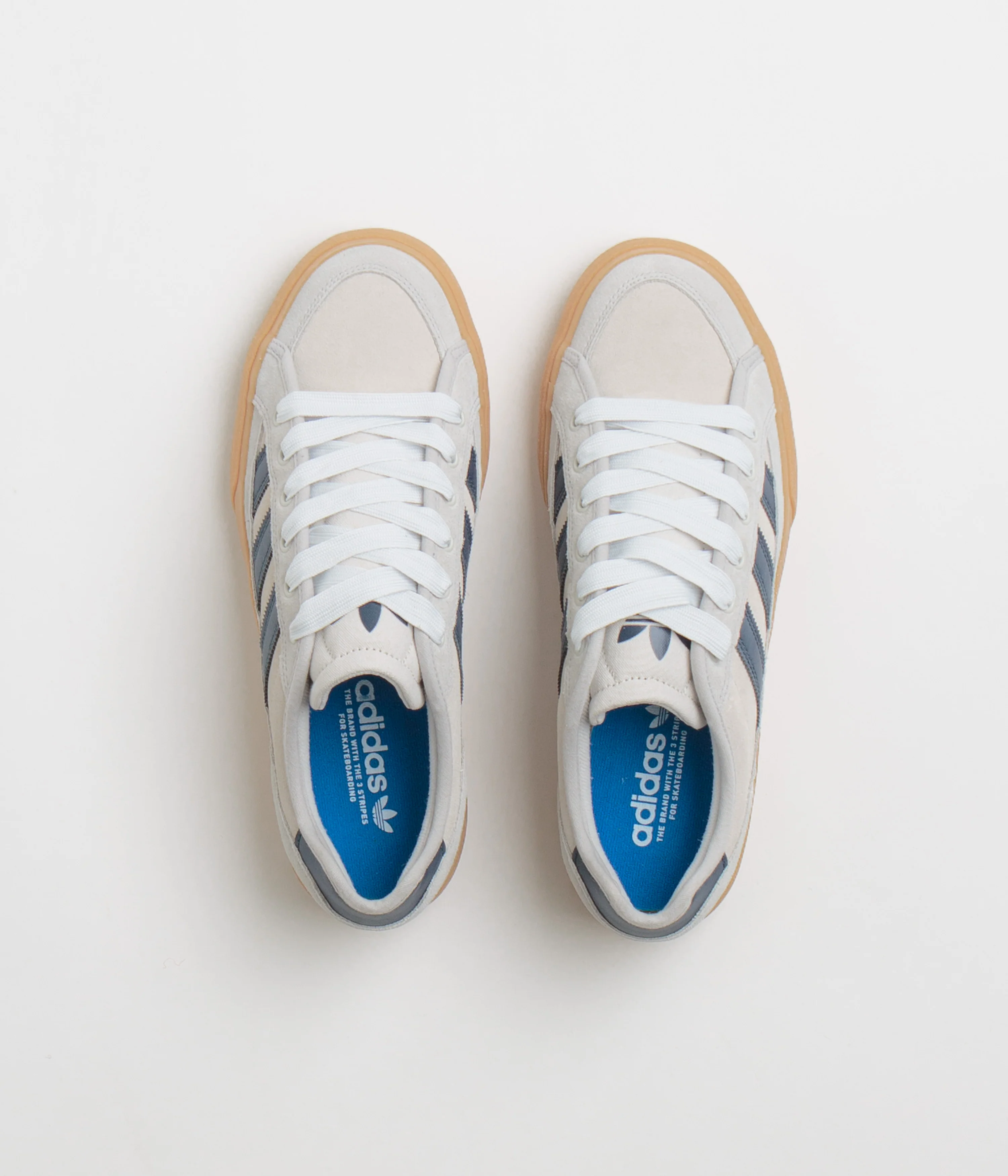 Adidas Court TNS Premiere Shoes - Grey Two / Collegiate Navy / Gum 3 - Image 7