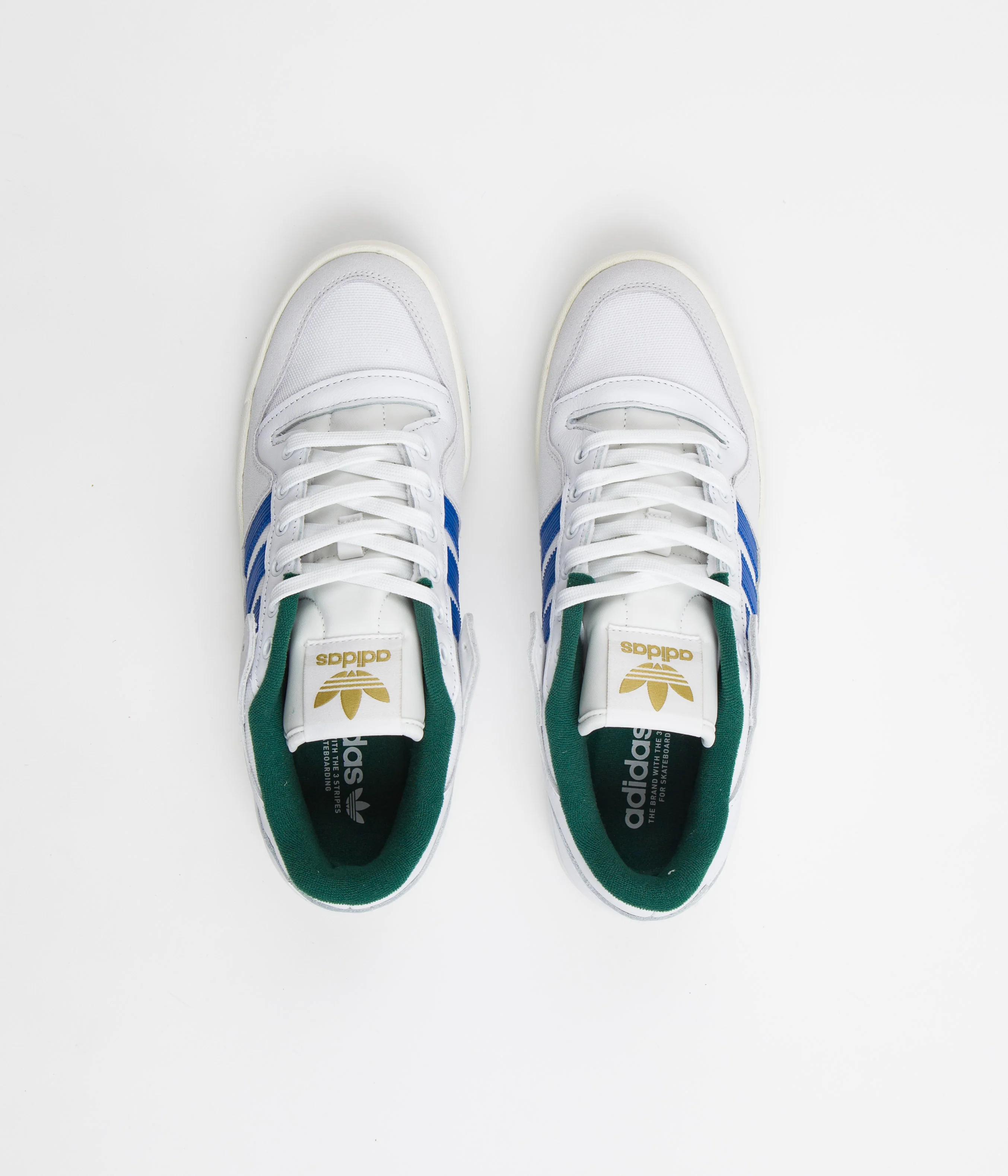 Adidas Forum 84 Low ADV Shoes - FTWR White / Bluebird / Collegiate Green - Image 7