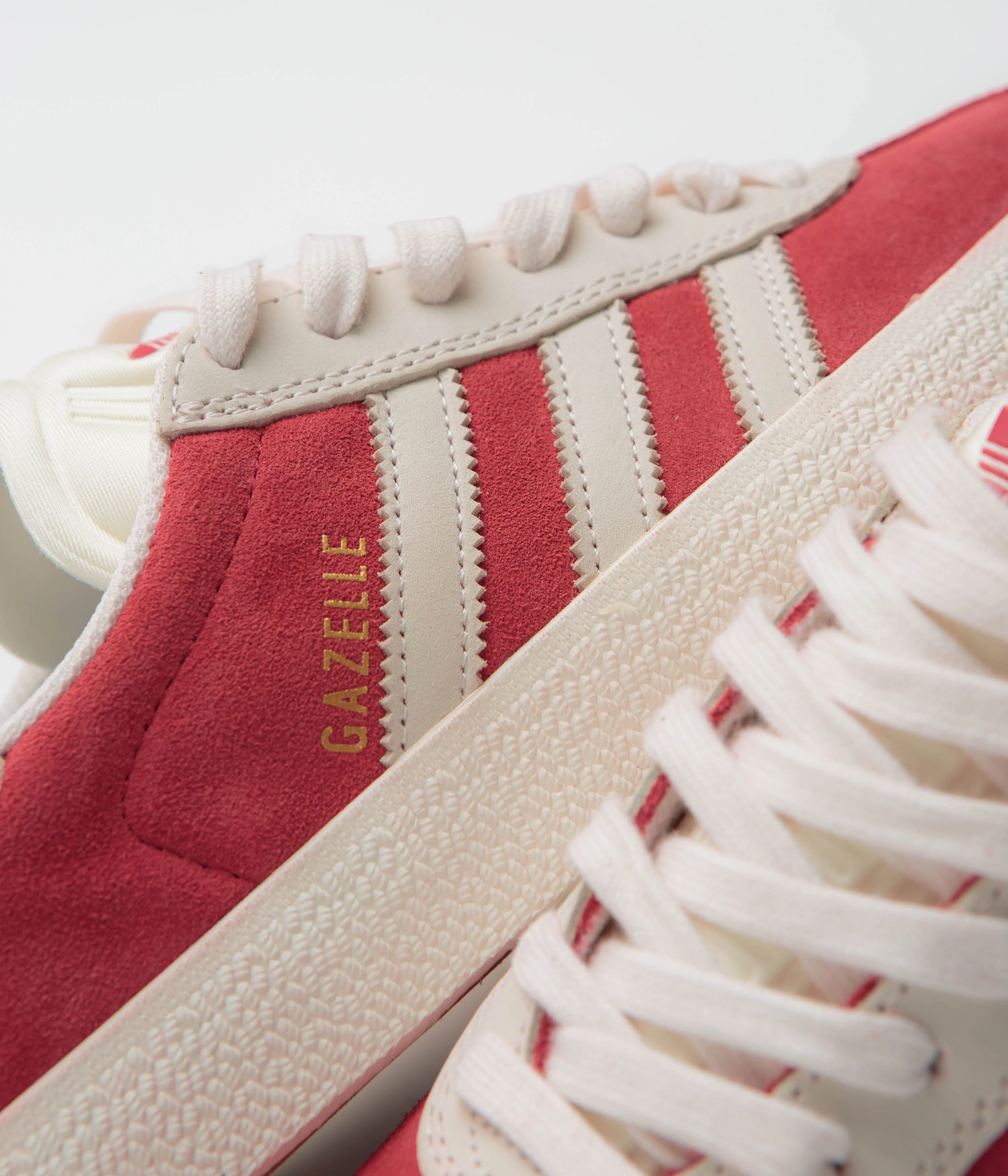 Adidas Gazelle ADV Shoes - Better Scarlet / Chalk White / Gold Metallic - Image 2