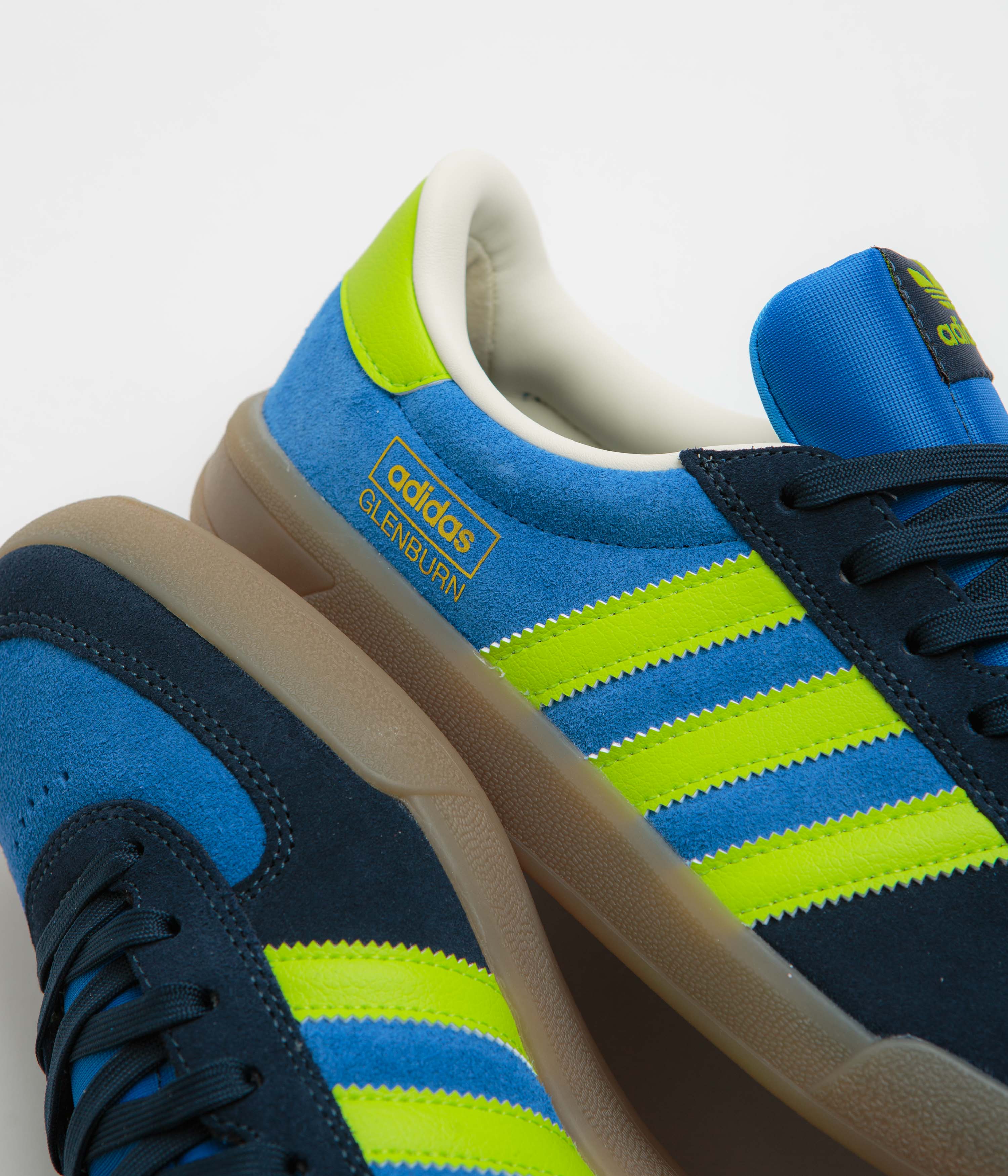 Adidas Glenburn Shoes - Bright Royal / Semi Solar Slime / Collegiate Navy - Image 3