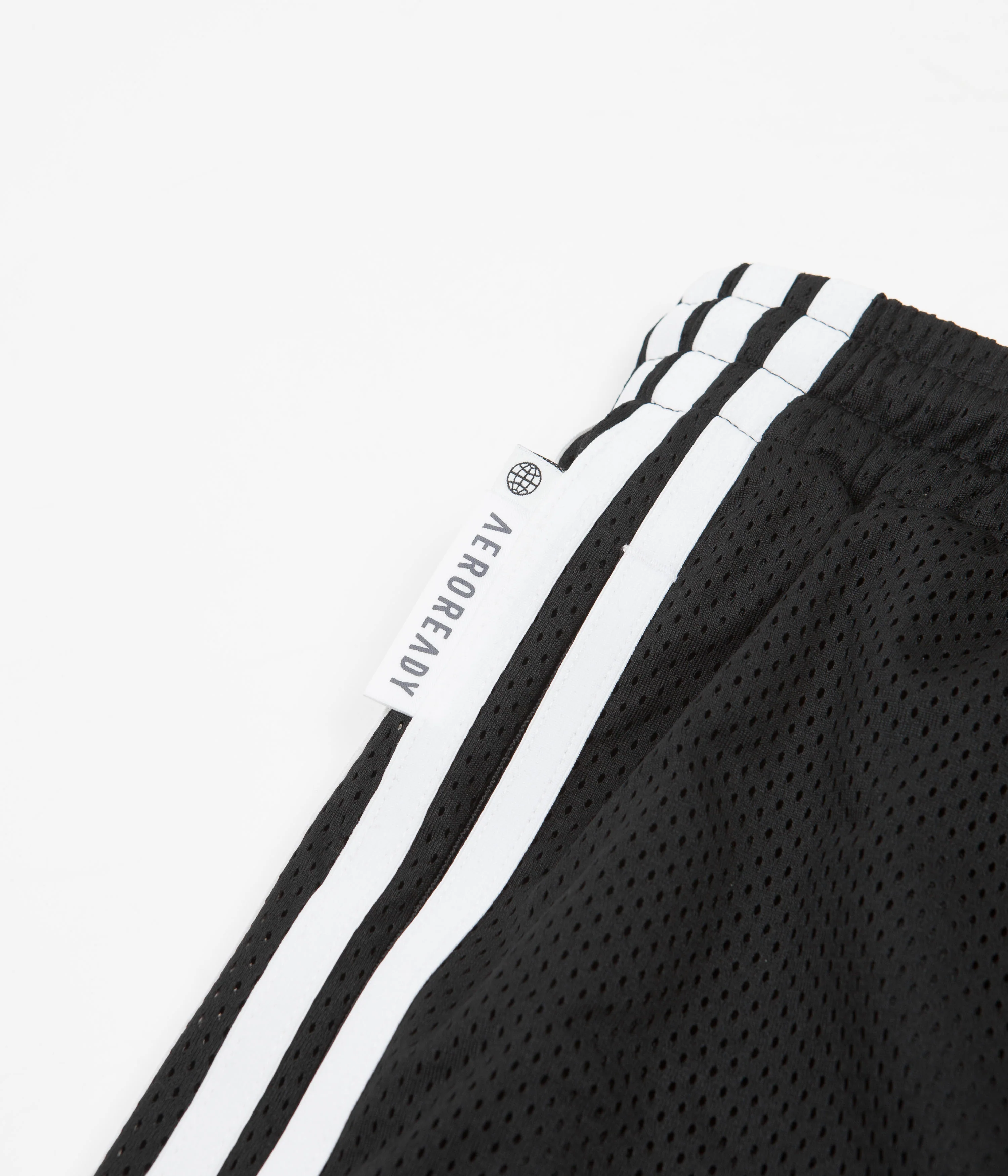 Adidas Mesh Shorts - Black / White / Pulse Lime - Image 5