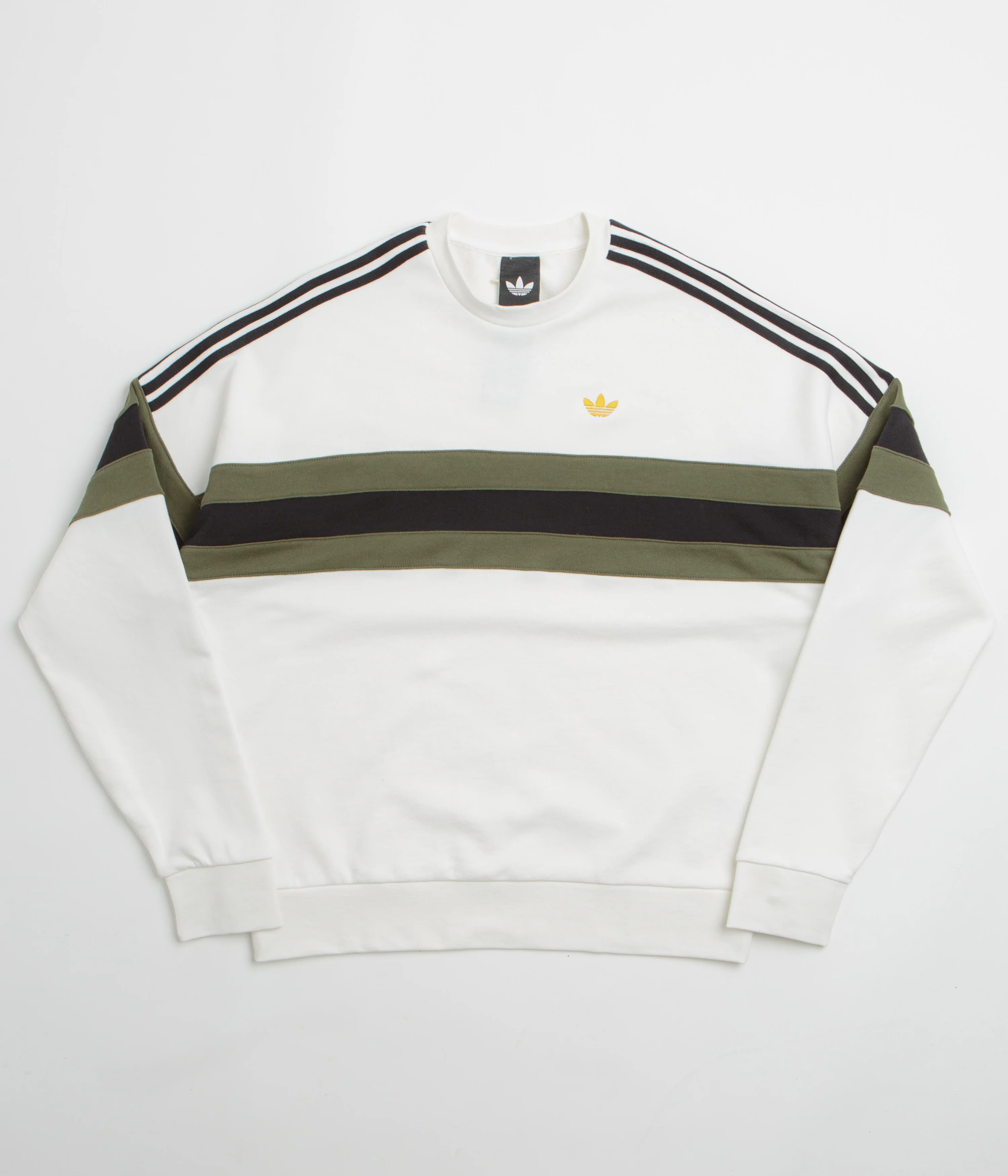 Adidas OG Crewneck Sweatshirt - Core White / Olive Strata / Black
