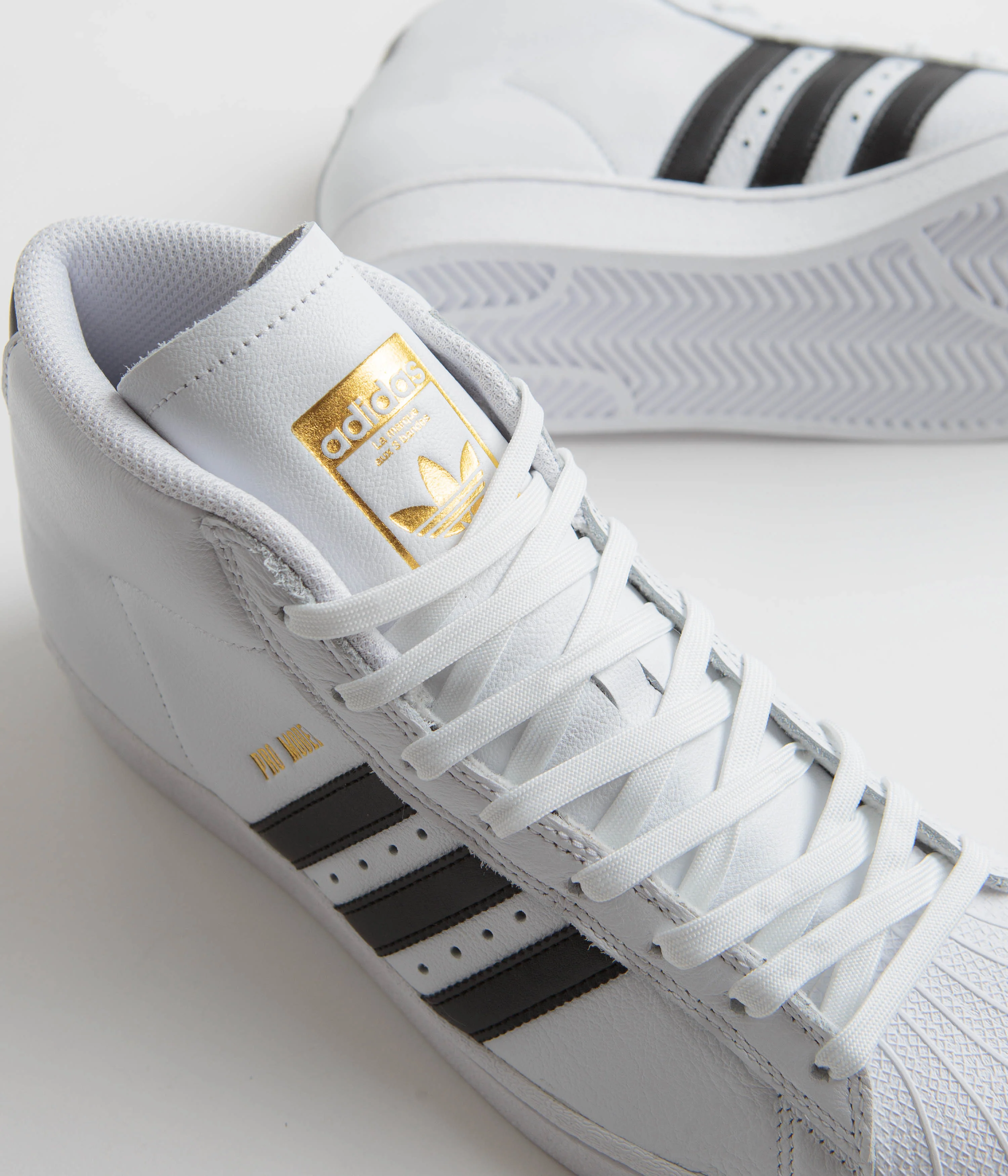 Adidas Pro Model ADV Shoes - FTWR White / Core Black / Gold Metallic - Image 3