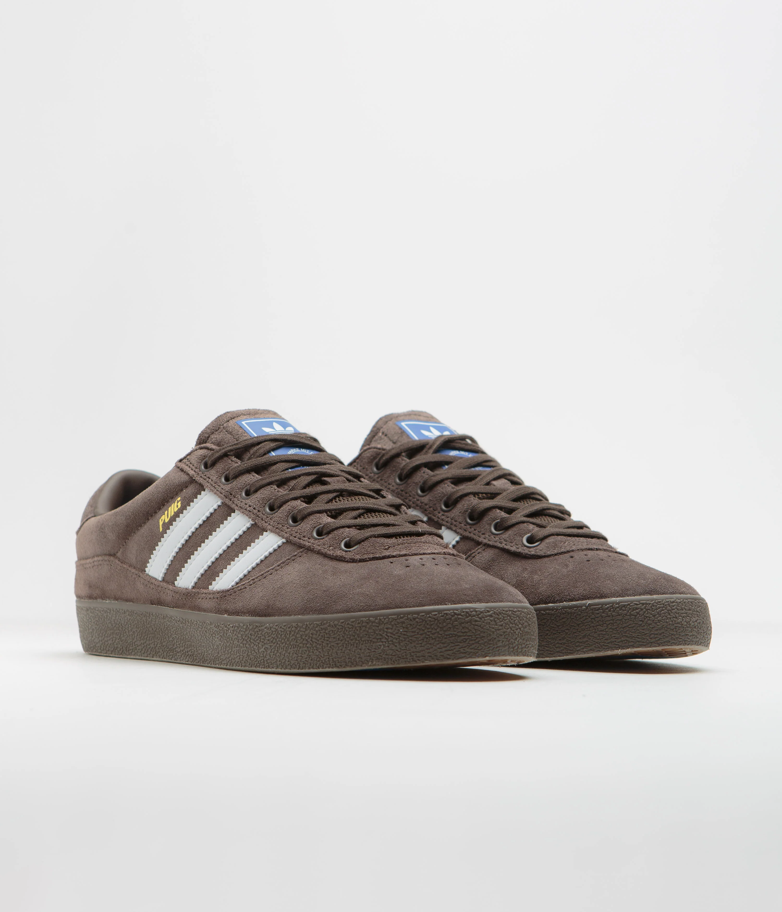 Adidas Puig Indoor Shoes - Brown / FTWR White / Bluebird - Image 2