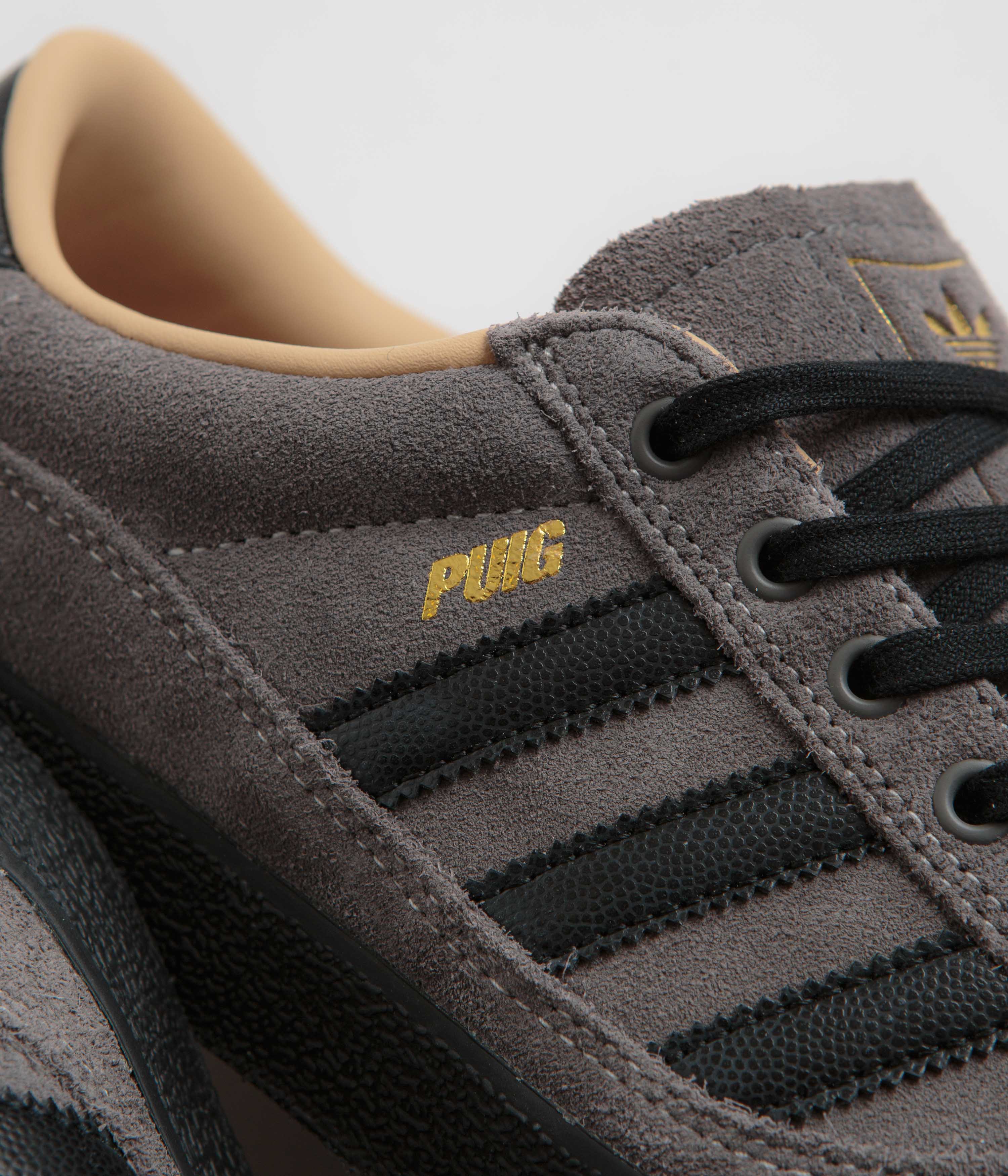 Adidas Puig Indoor Shoes - Charcoal / Core Black / Chalk White - Image 3