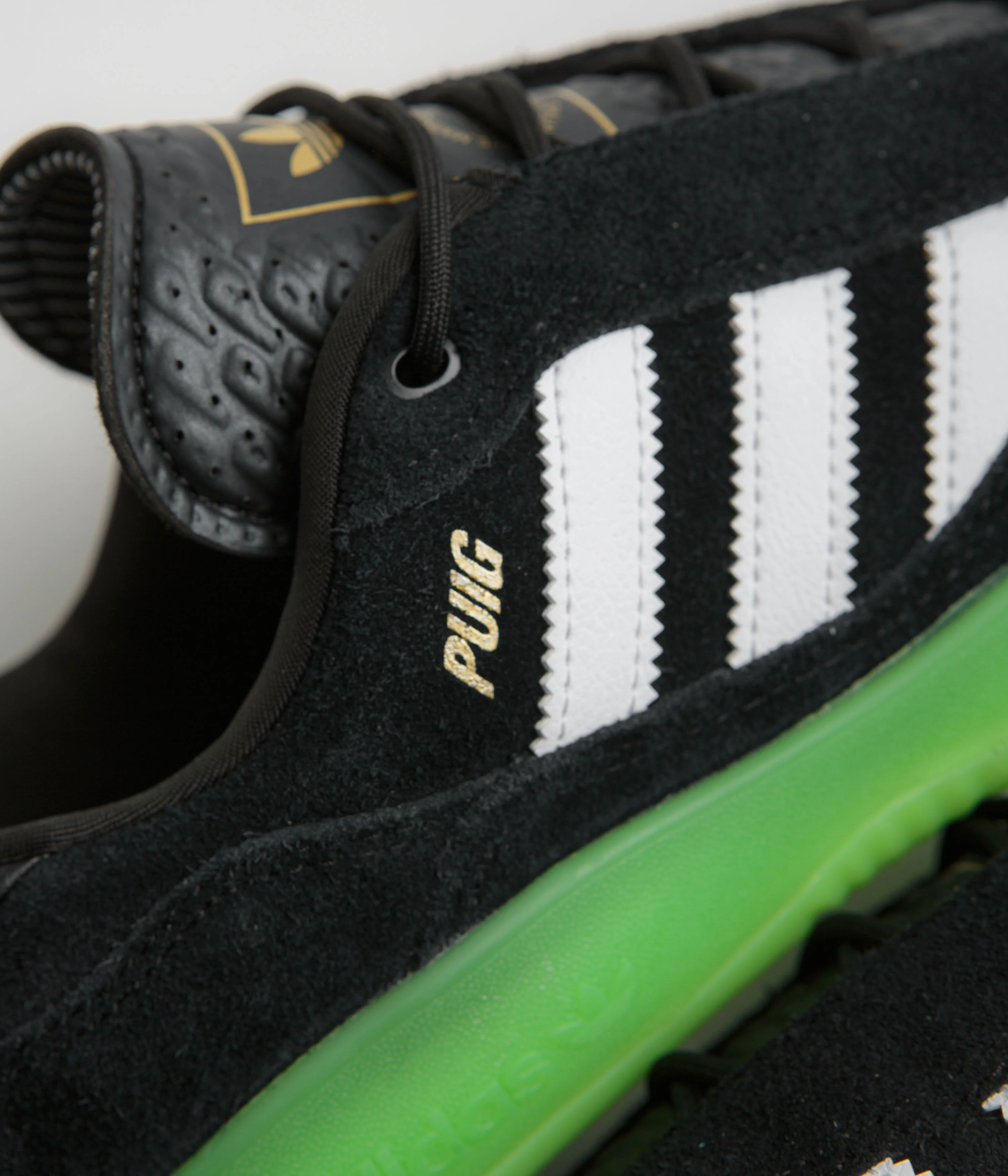 Adidas Puig Shoes - Core Black / FTWR White / Semi Solar Green - Image 3