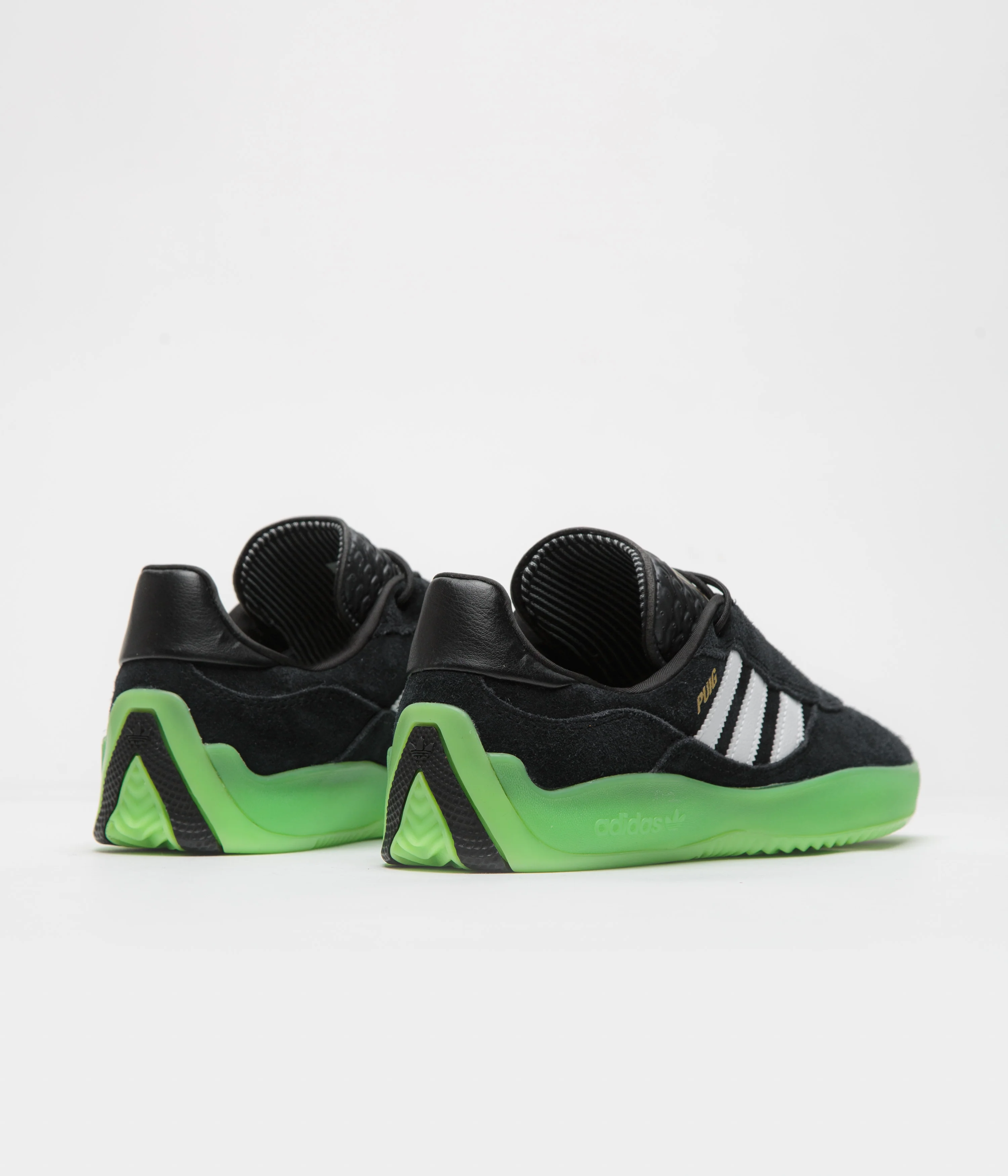 Adidas Puig Shoes - Core Black / FTWR White / Semi Solar Green - Image 4