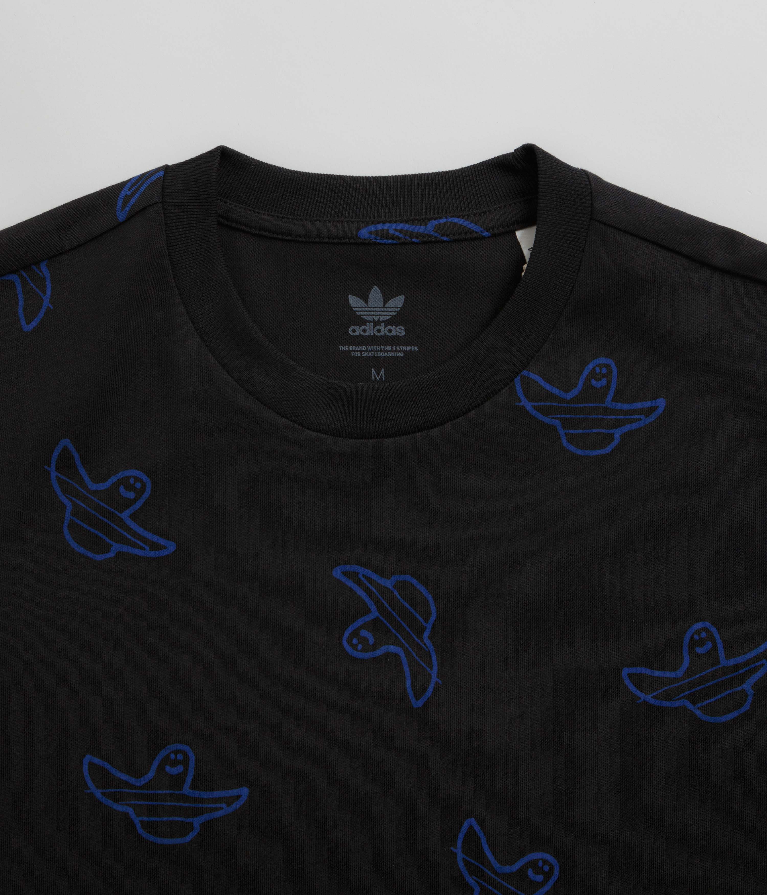 Adidas Shmoofoil Allover Print T-Shirt - Black / Team Royal Blue - Image 3