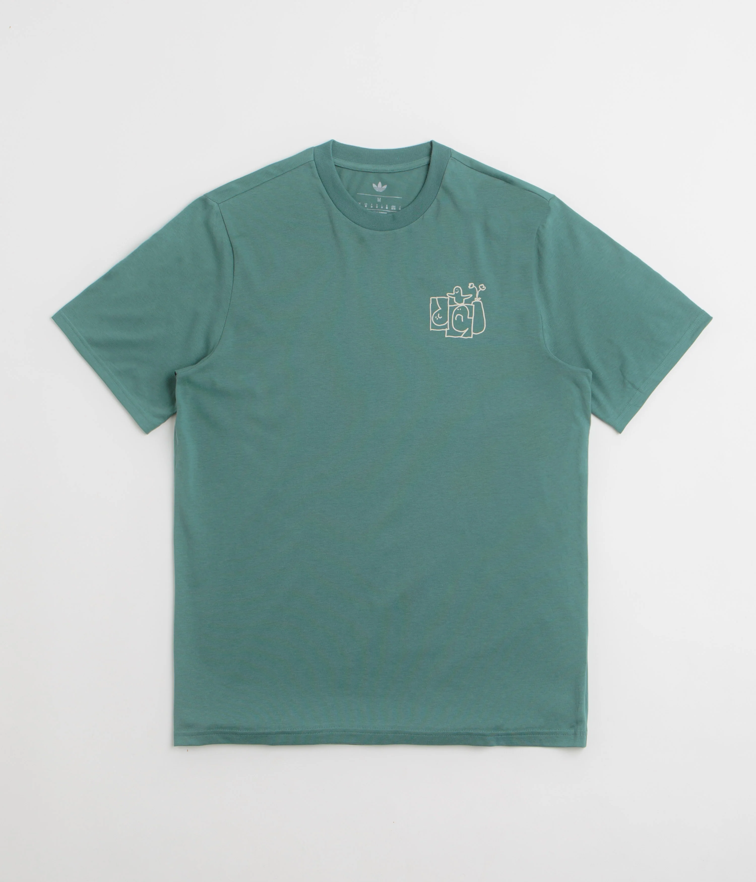 Adidas Shmoofoil Stairs T-Shirt - Preloved Teal / Alumina - Image 2