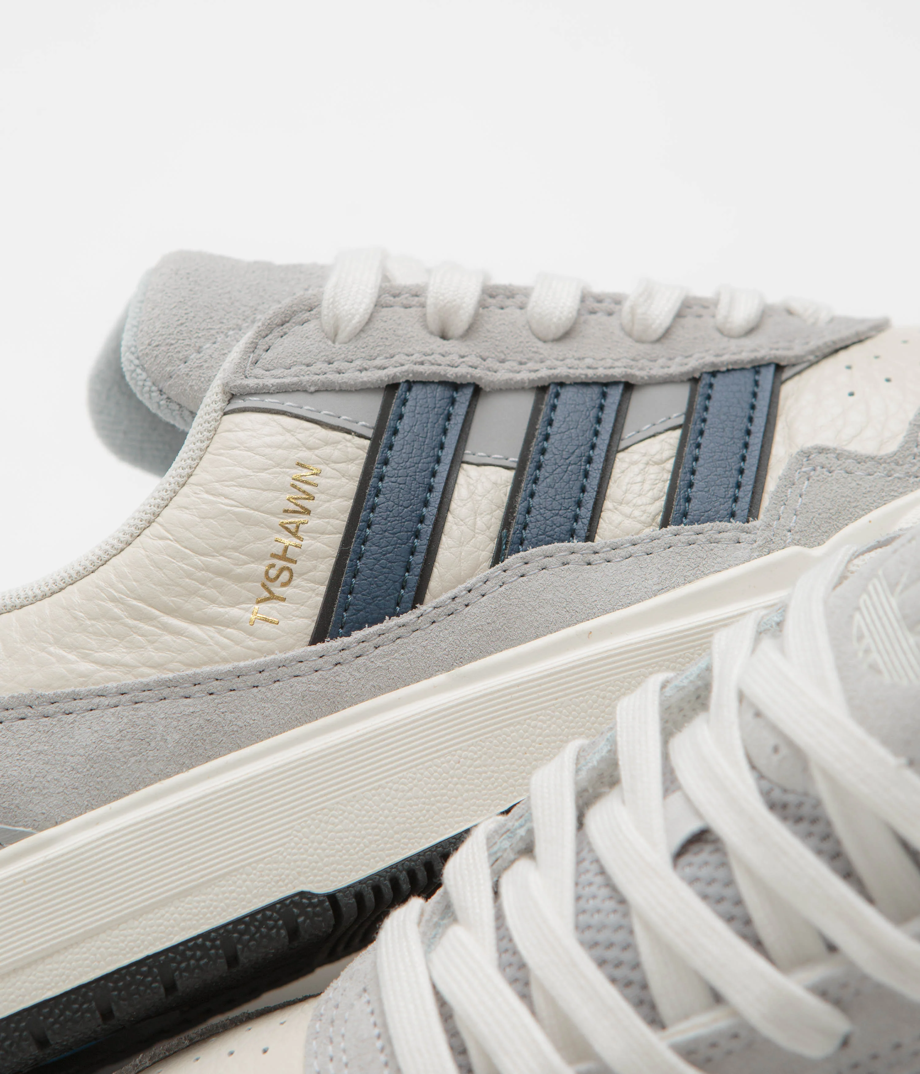 Adidas Tyshawn II Shoes - Grey Two / Collegiate Navy / Chalk White - Image 3