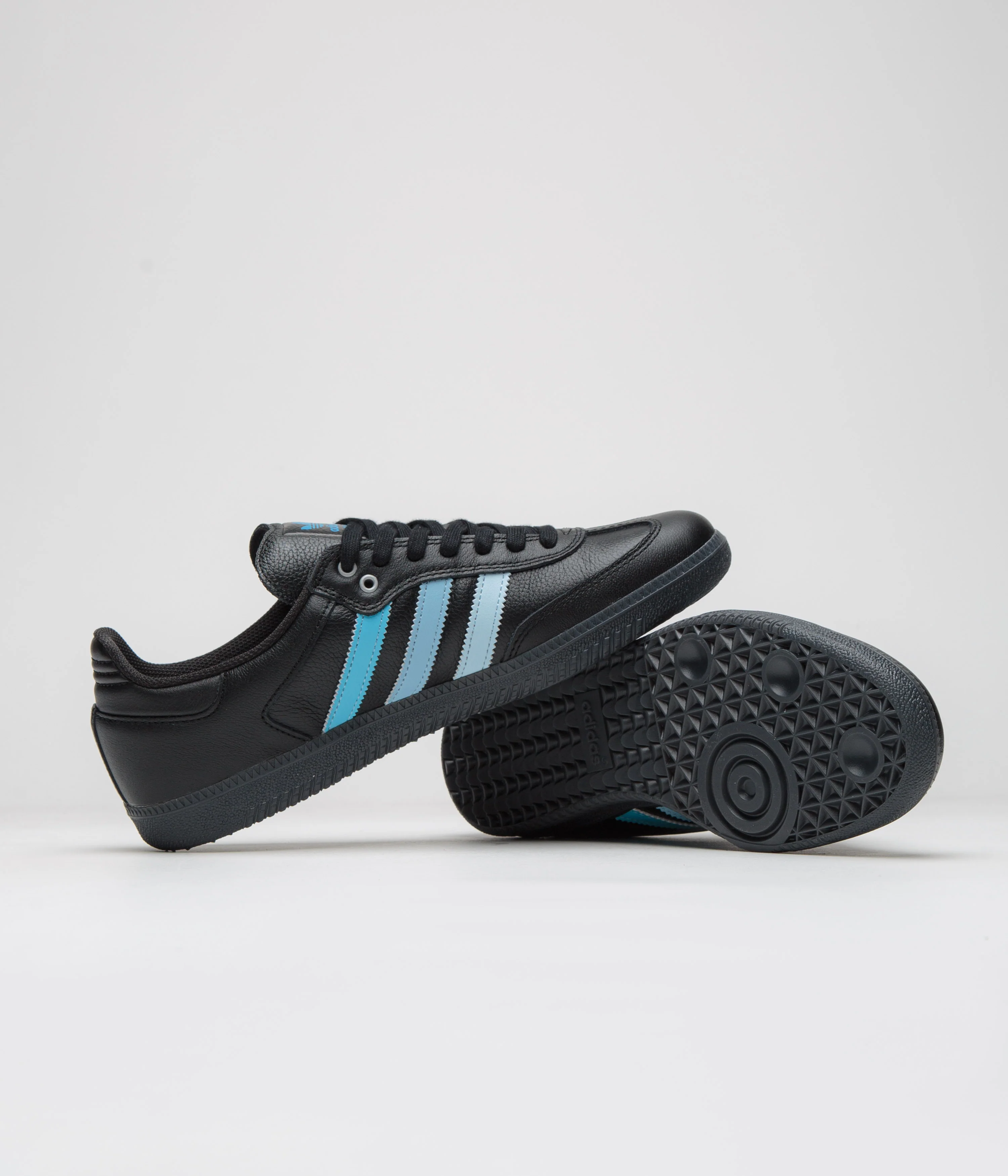 Adidas x Black Sheep x Charlotte FC Samba ADV Shoes - Core Black / FTWR White / Ice Blue - Image 5
