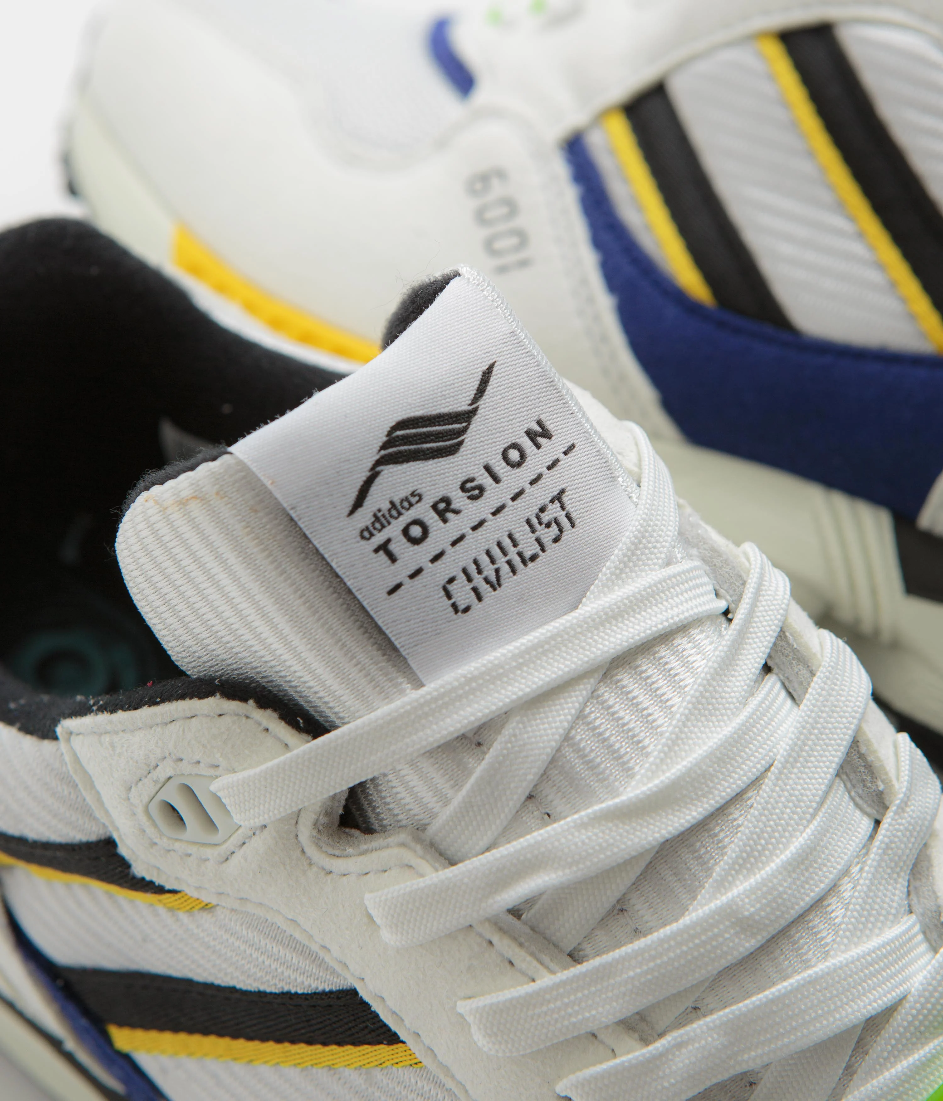 Adidas x Civilist ZX 6001 B Shoes - Crystal White / Core Black / Bold Gold - Image 8