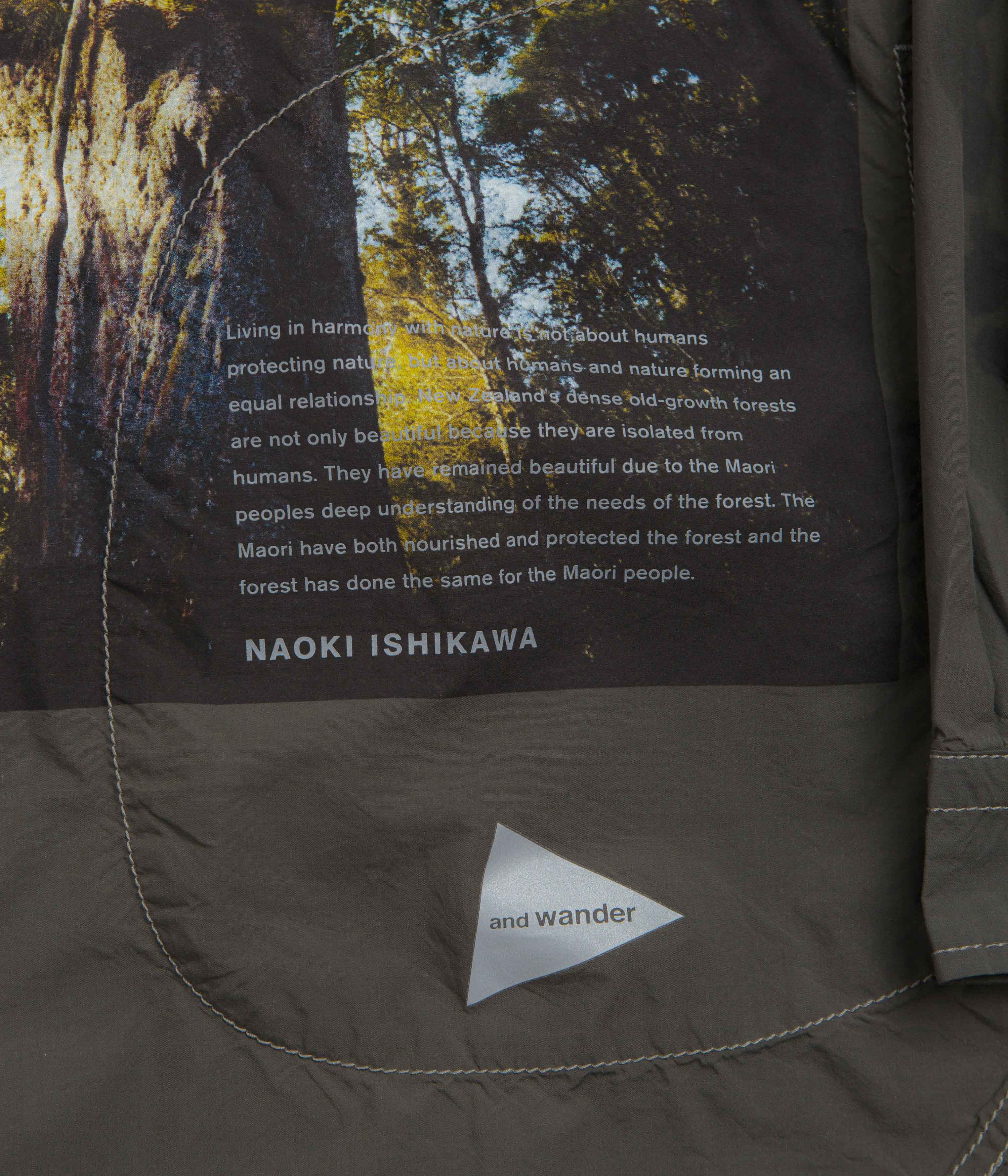 and wander x Naoki Ishikawa The Void Tree Shirt - Charcoal - Image 3