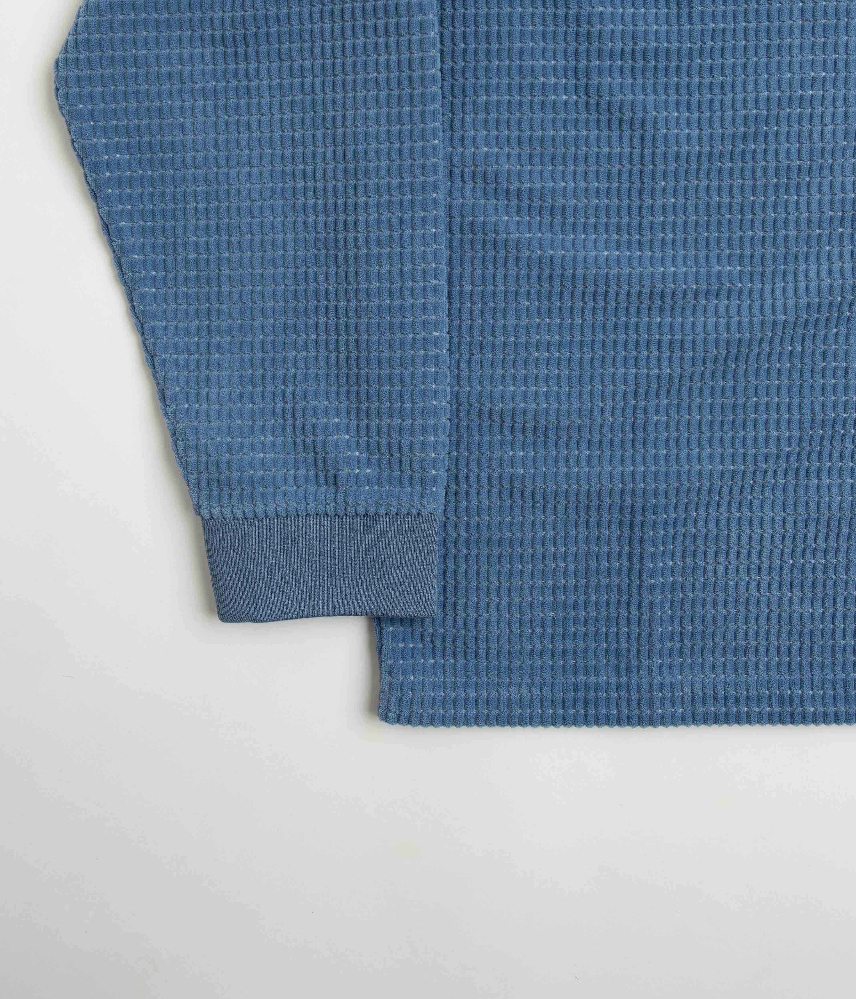 Baglady Thick Corduroy Polo Shirt - Azure Blue - Image 2