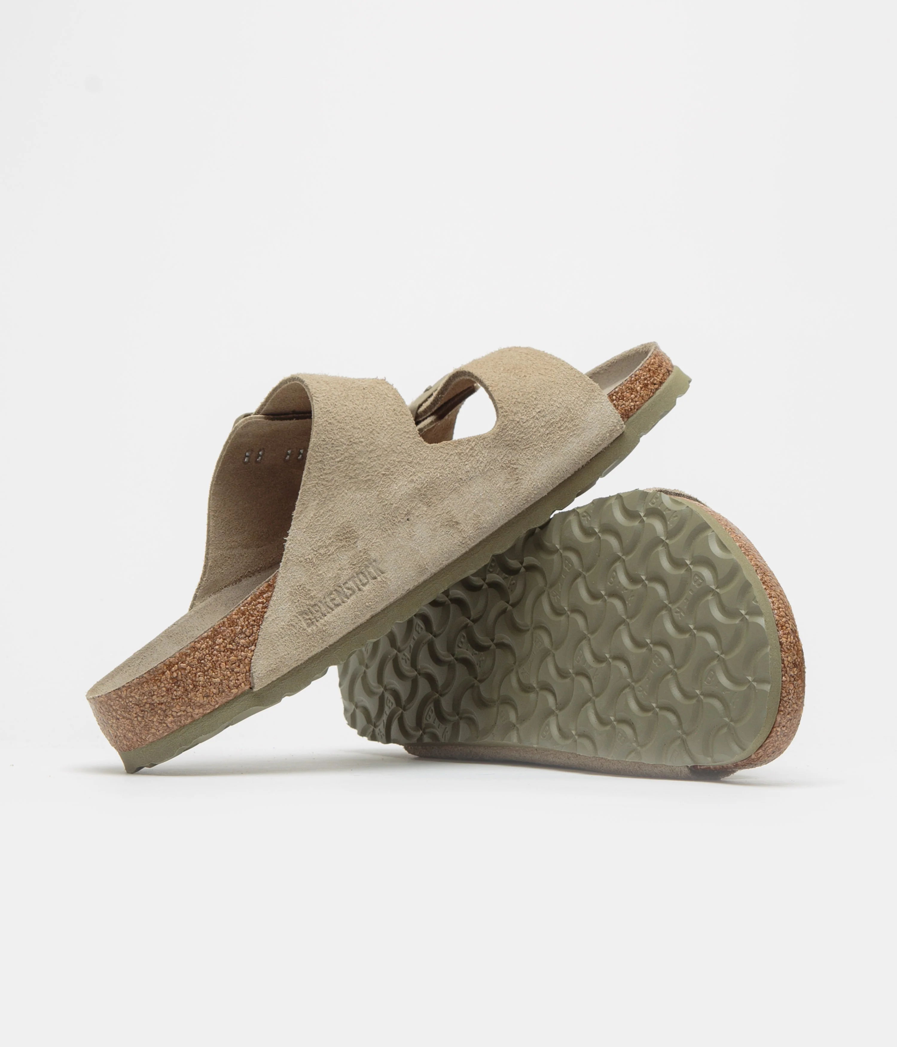 Birkenstock Arizona SFB Sandals - Faded Khaki - Image 5