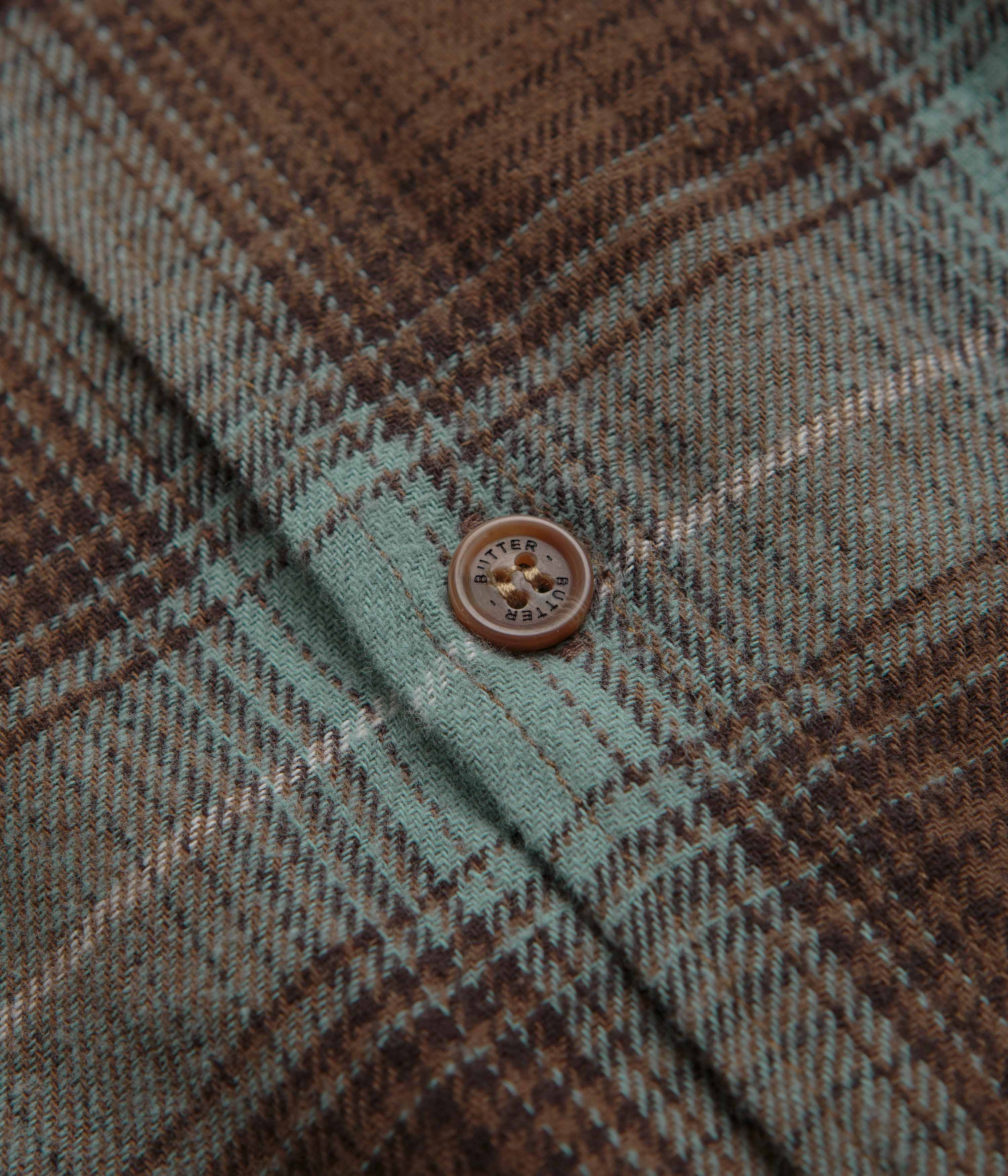 Butter Goods Appliance Plaid Shirt - Brown / Teal - Image 5