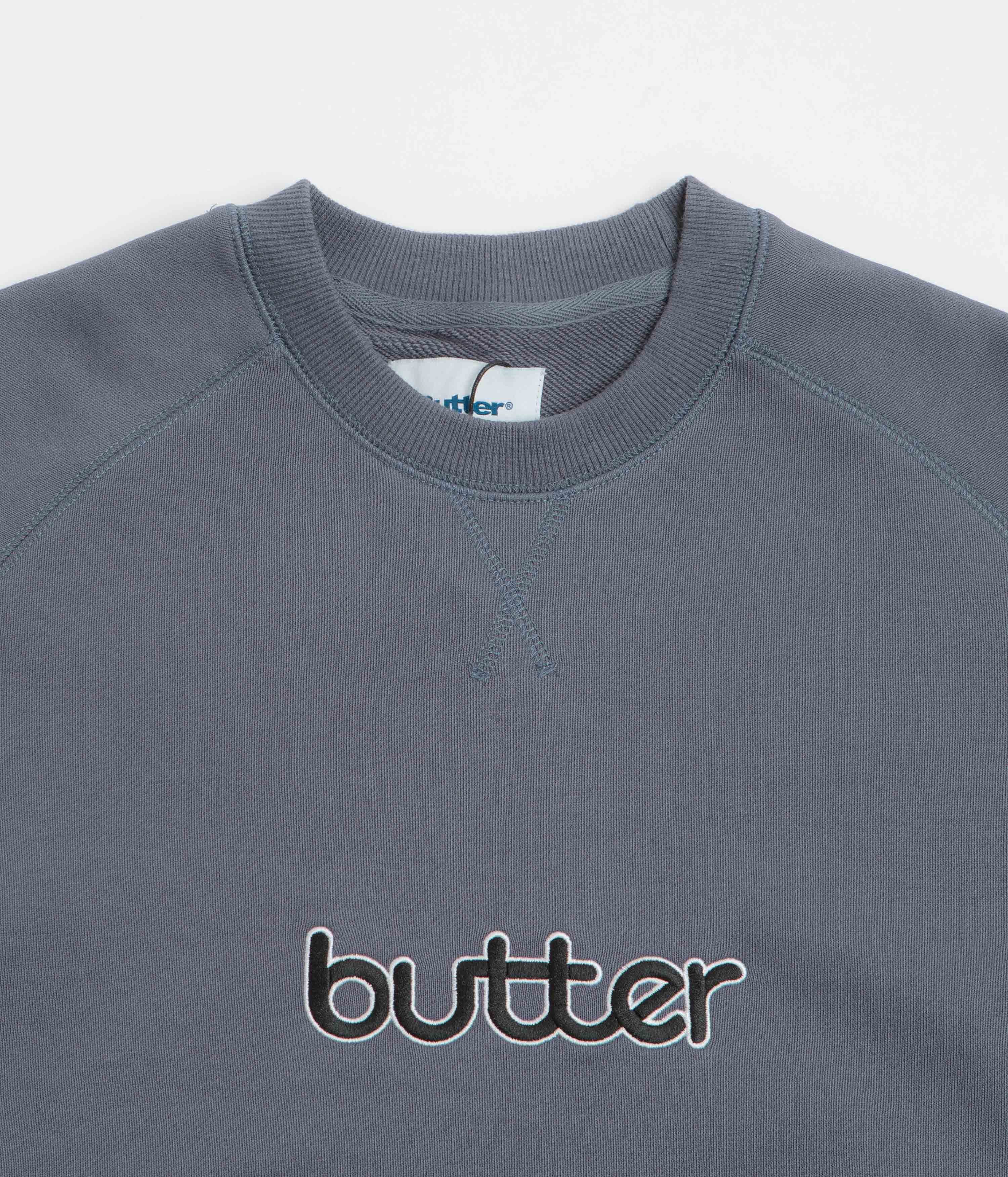 Butter Goods Aspect Crewneck Sweatshirt - Slate / Denim - Image 4