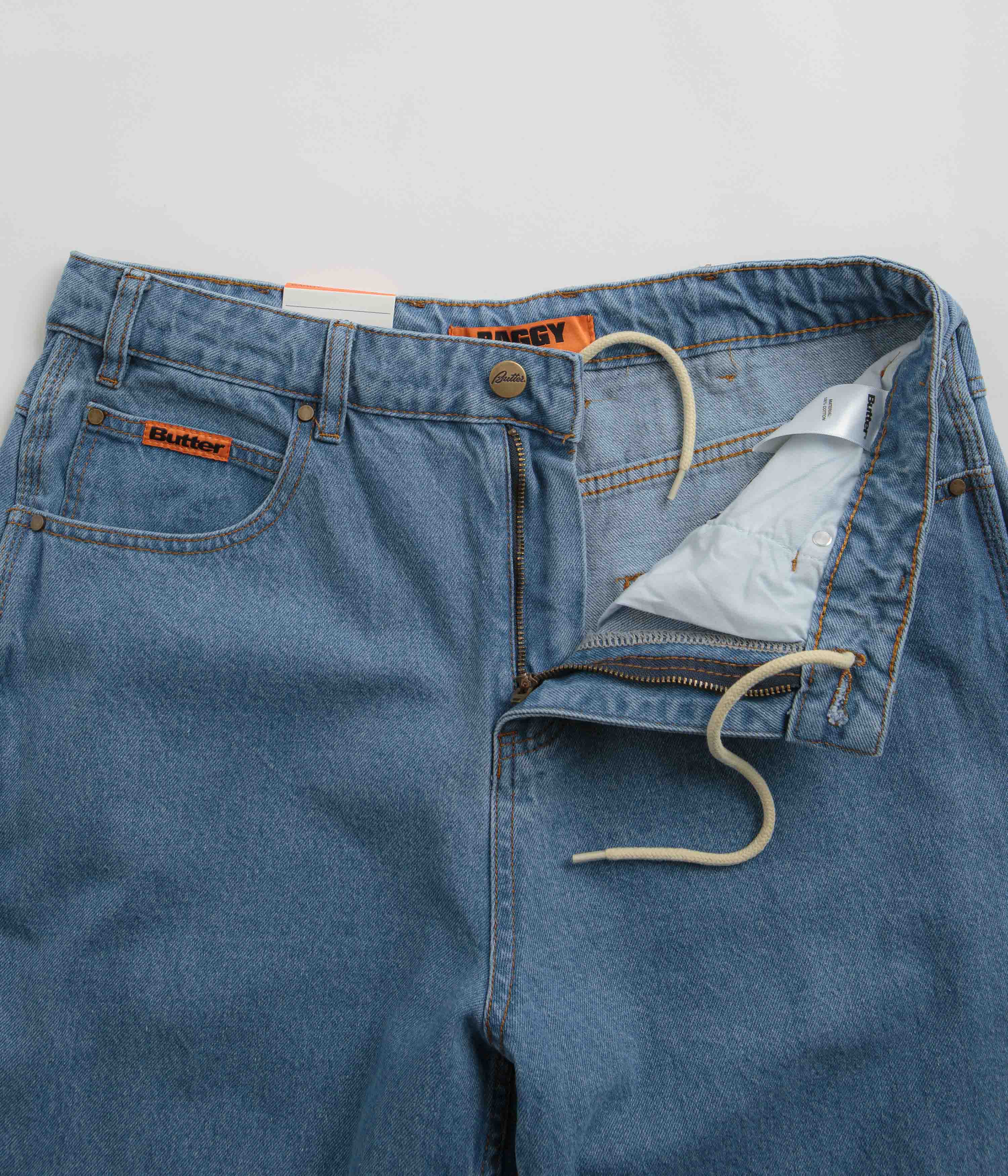 Butter Goods Baggy Jeans - Washed Indigo - Image 5