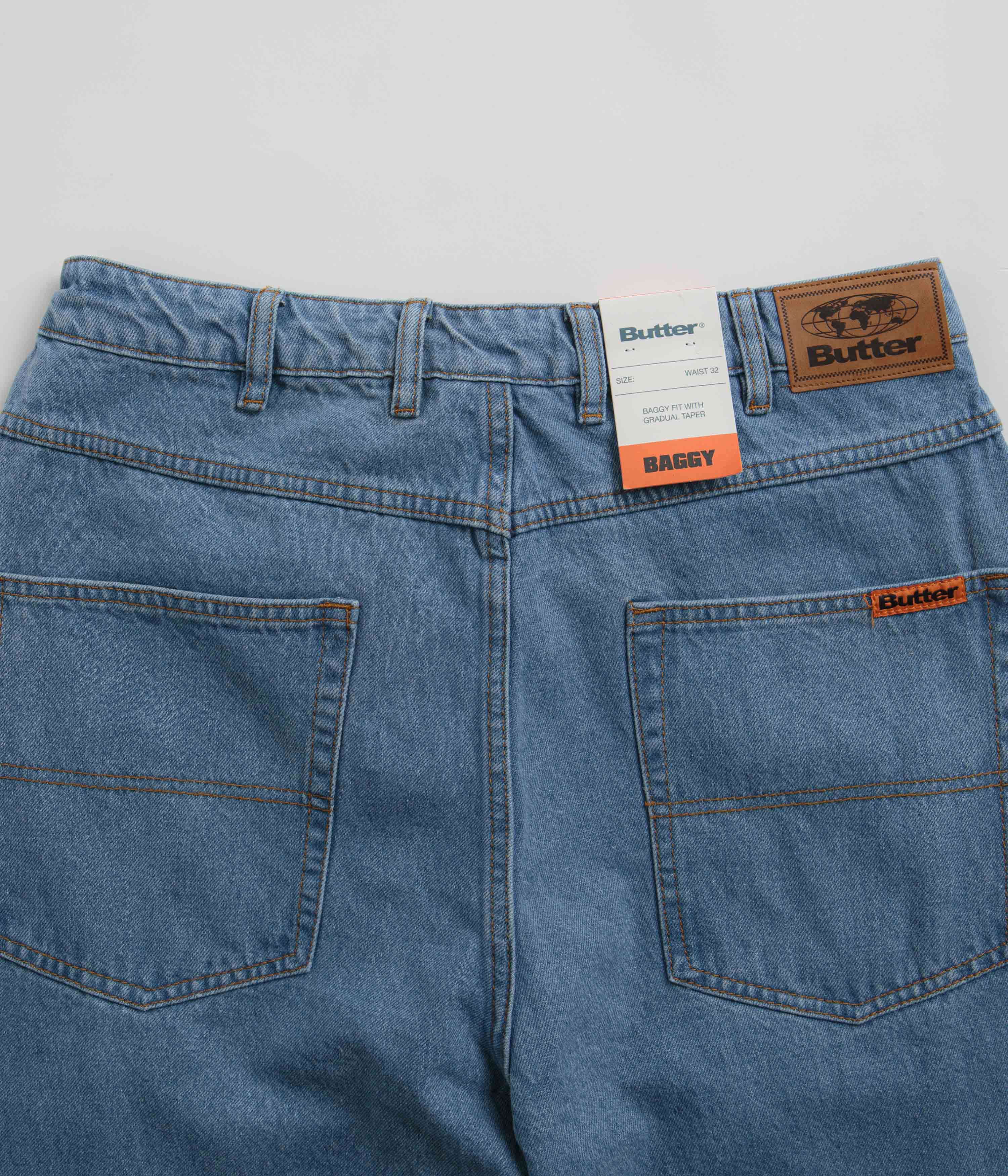 Butter Goods Baggy Jeans - Washed Indigo - Image 6
