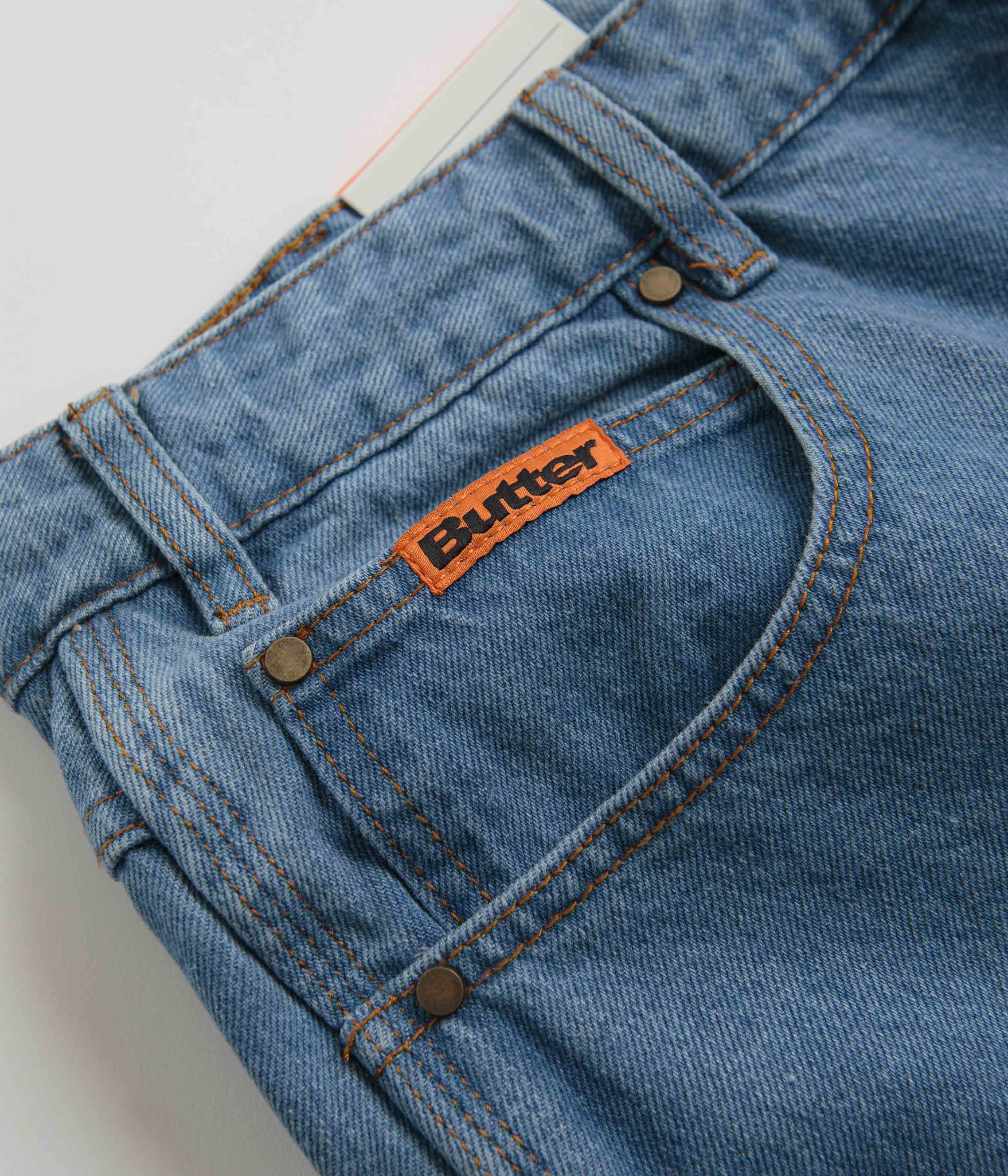 Butter Goods Baggy Jeans - Washed Indigo - Image 7