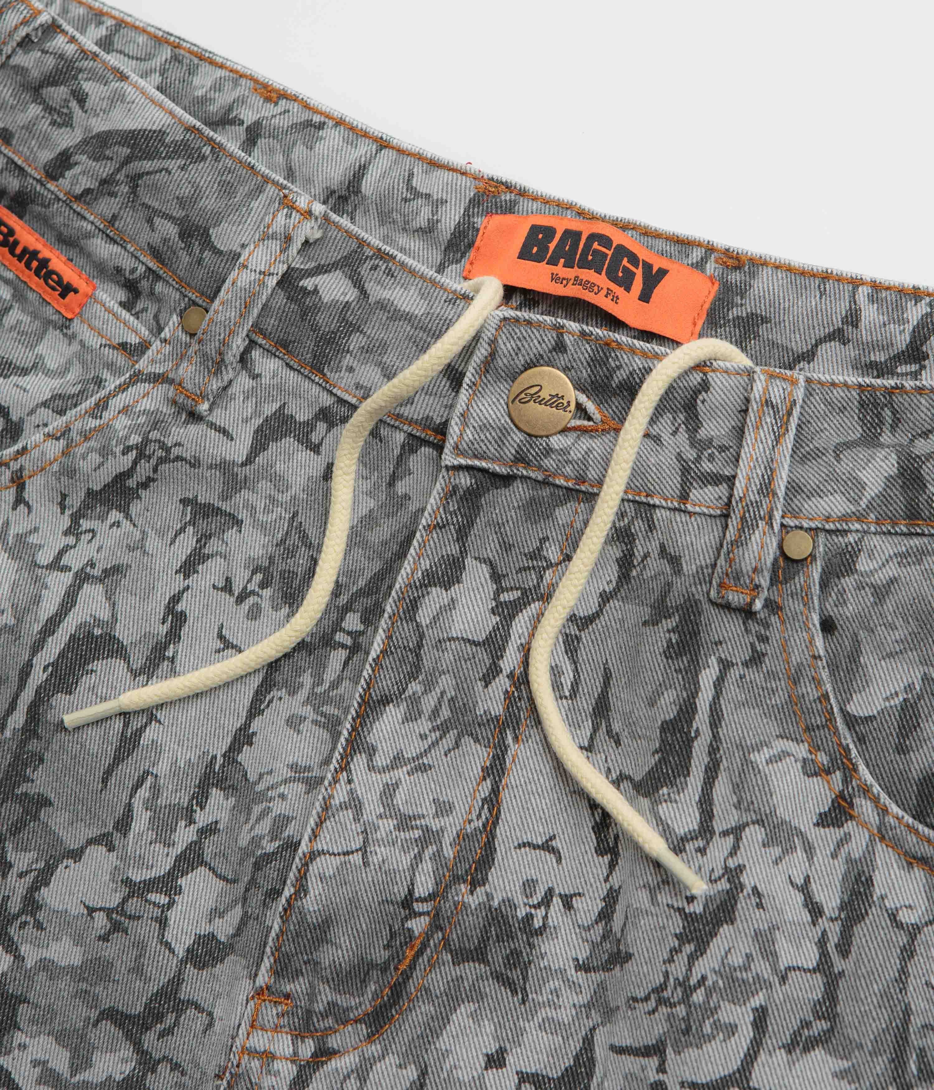Butter Goods Bark Camo Jeans - Black - Image 7