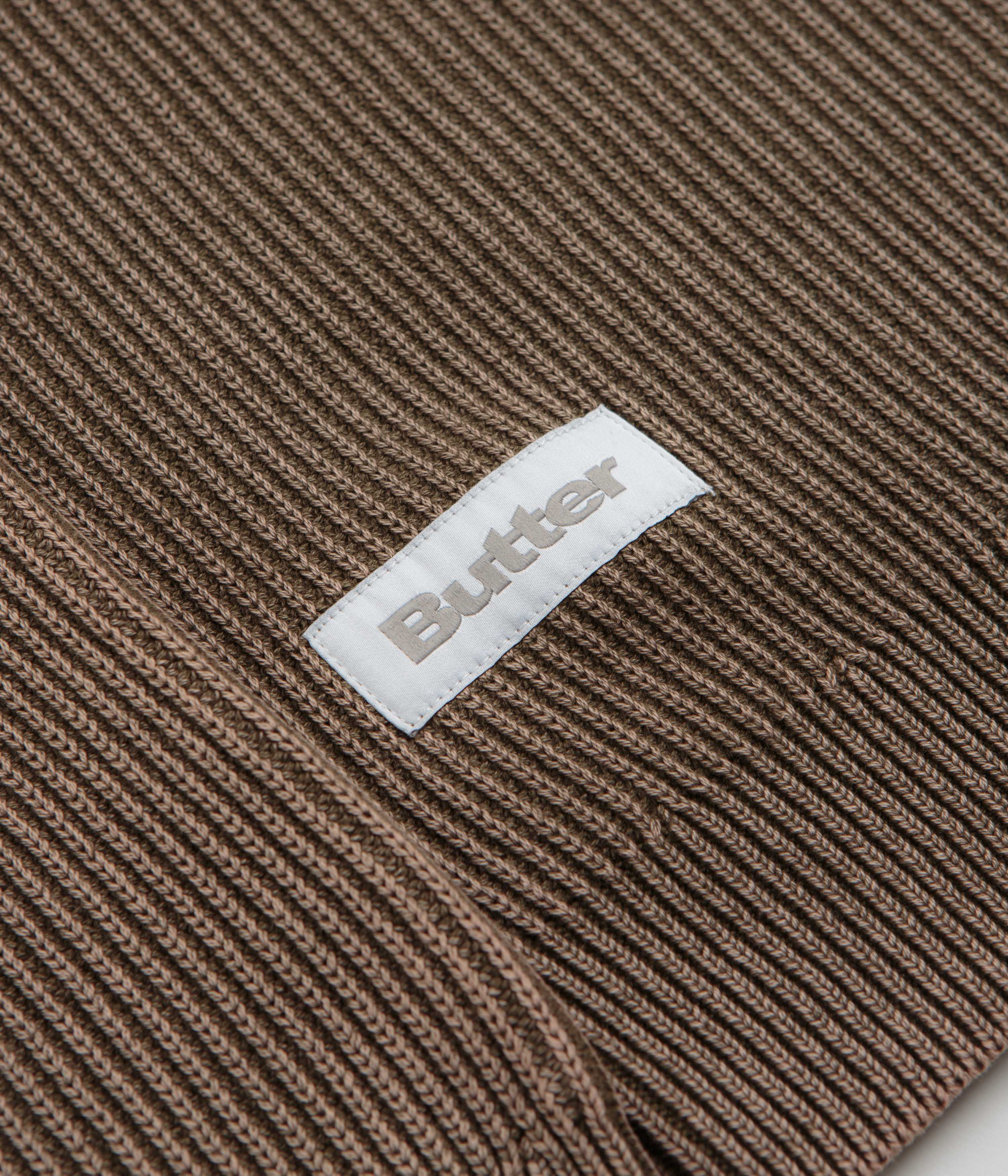 Butter Goods Bleach Knit Crewneck Sweatshirt - Brown - Image 3