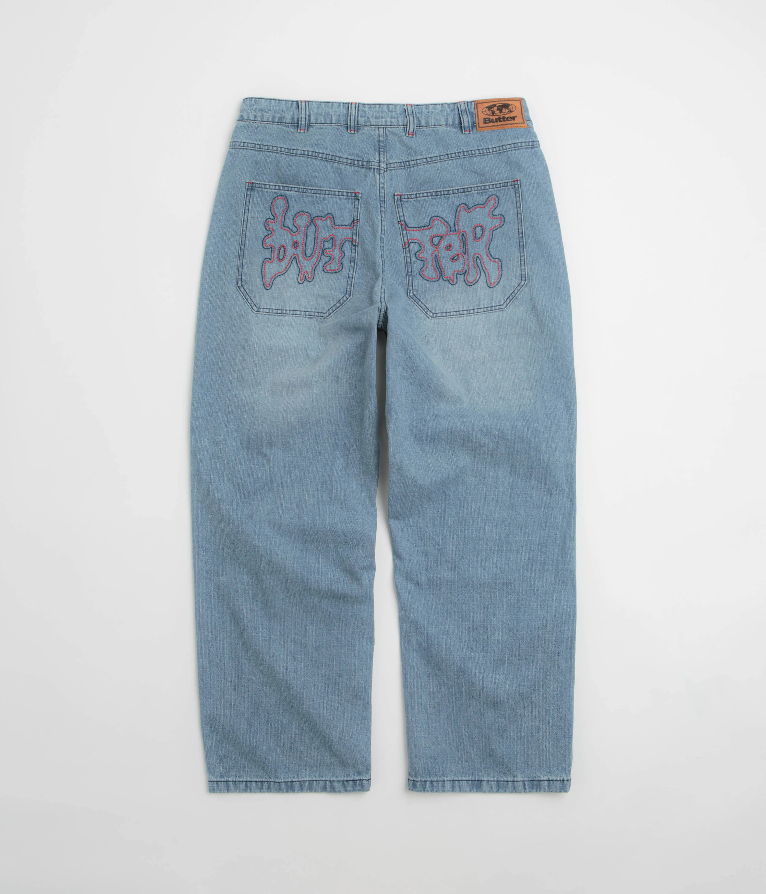 Butter Goods Blotch Jeans - Streaky Blue - Image 3
