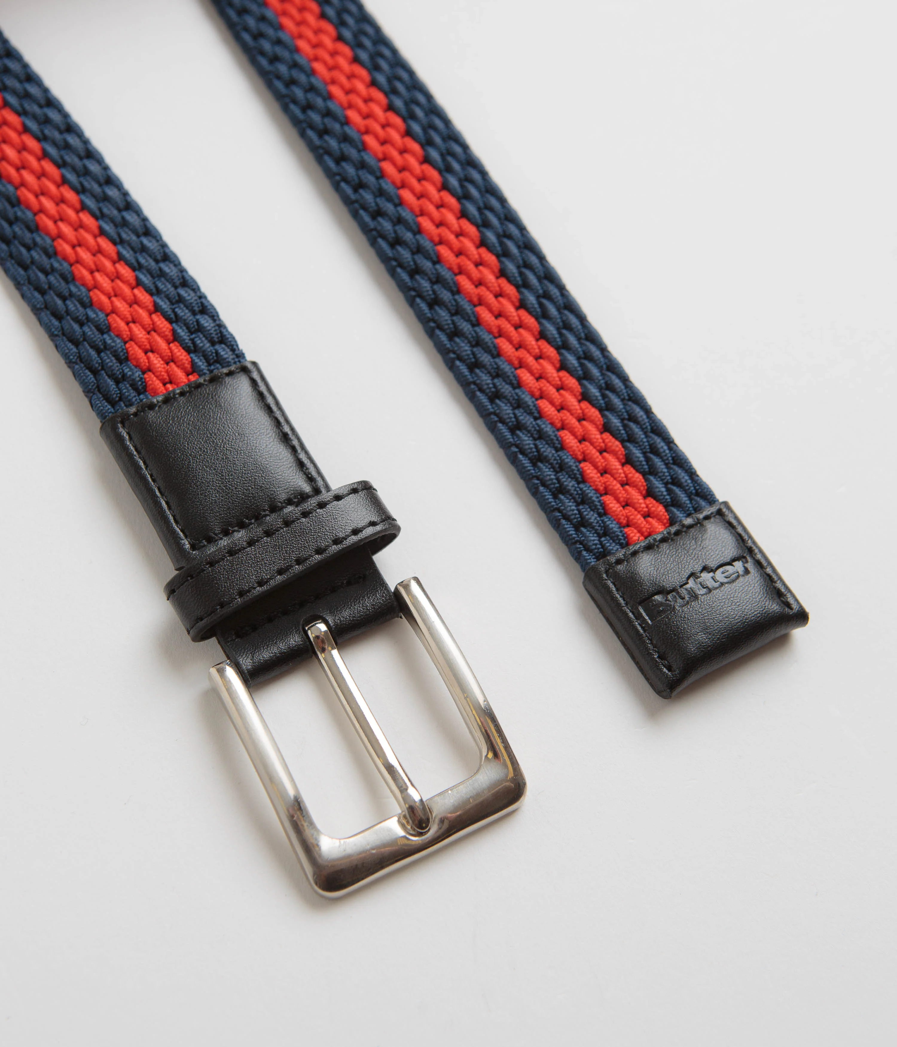 Butter Goods Braided Belt - Navy / Red - Image 2
