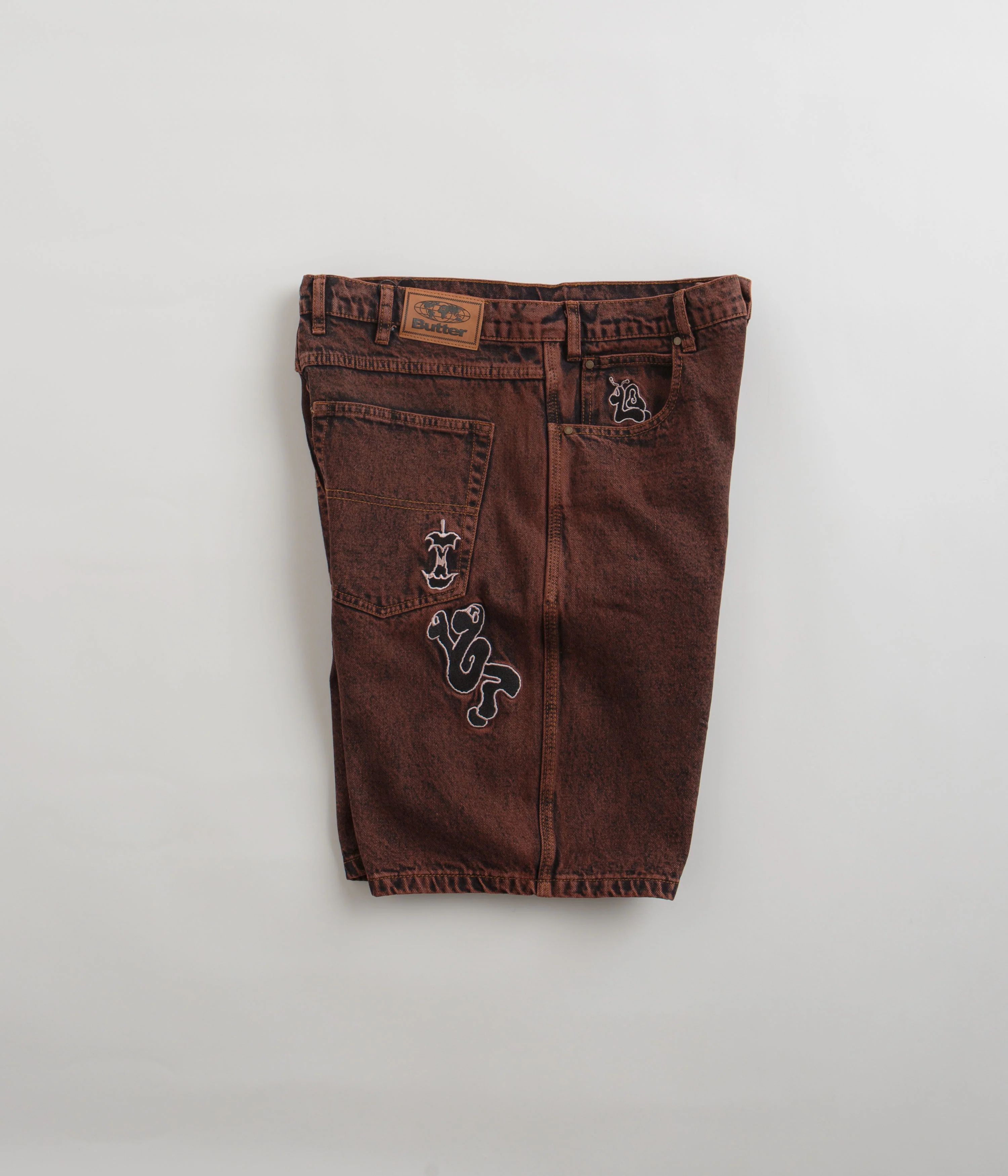 Butter Goods Critter Baggy Denim Shorts - Brick - Image 2