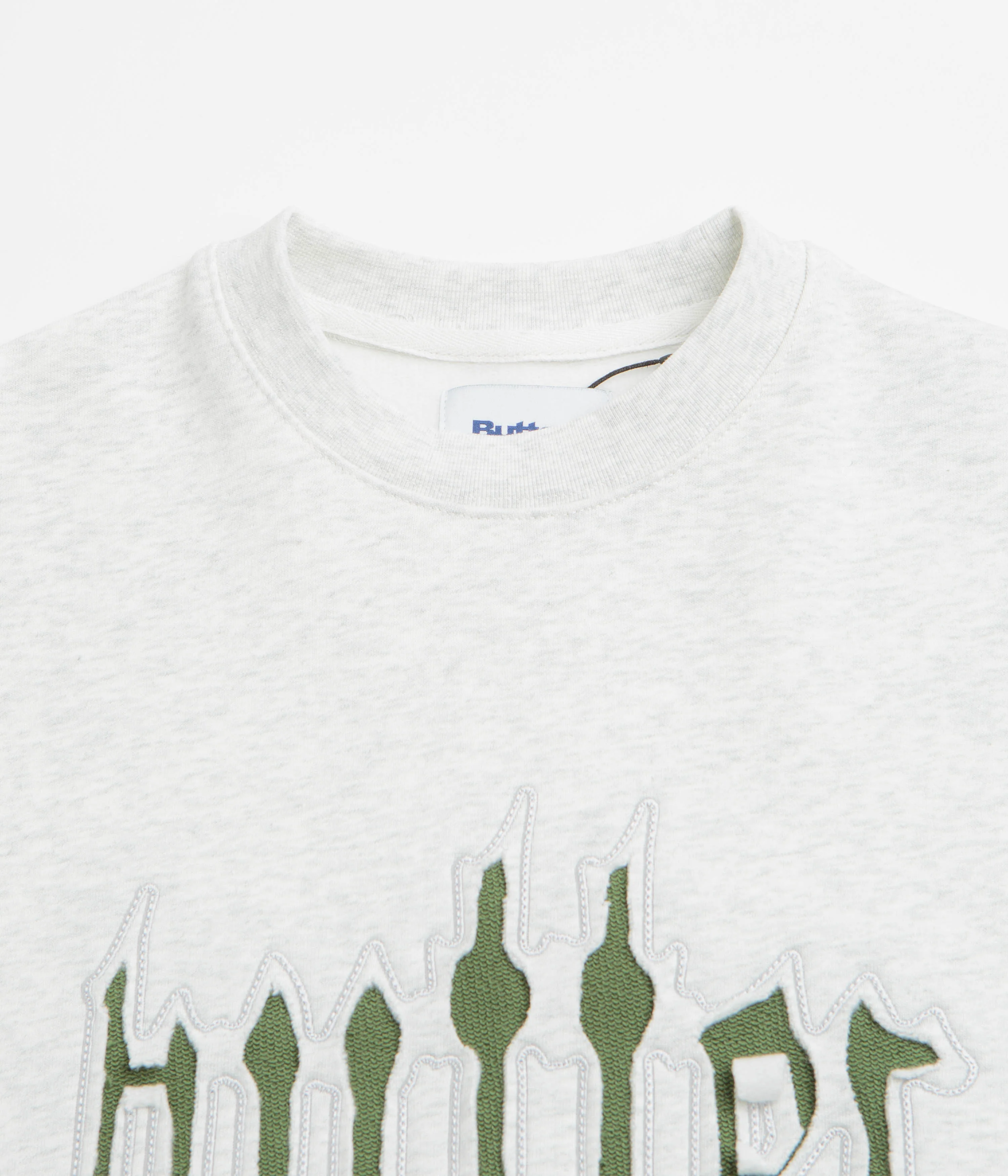 Butter Goods Cut Out Applique Crewneck Sweatshirt - Ash - Image 2