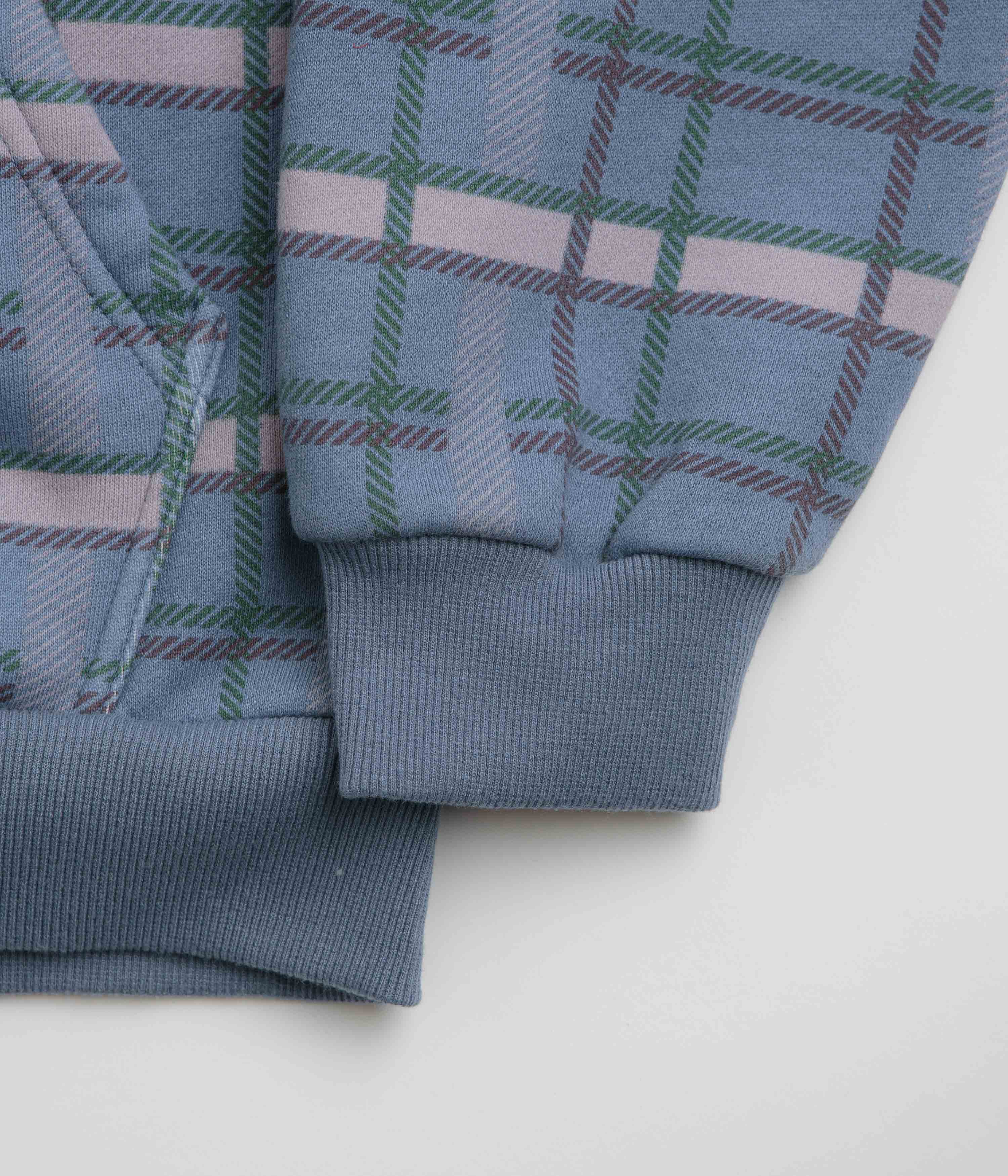 Butter Goods Edge Applique Zip-Thru Hoodie - Plaid - Image 5
