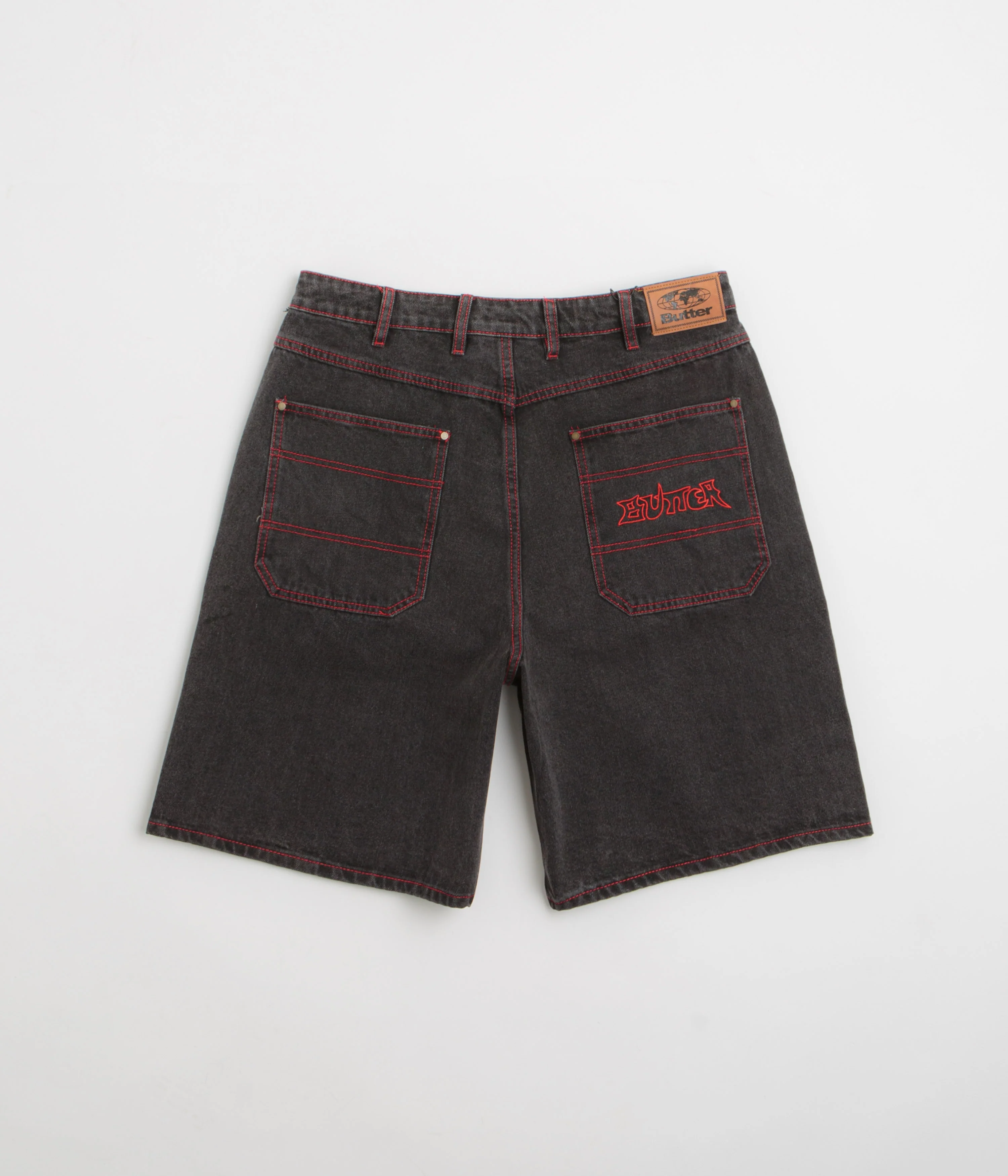 Butter Goods Encounter Denim Shorts - Tinted Washed Black - Image 3
