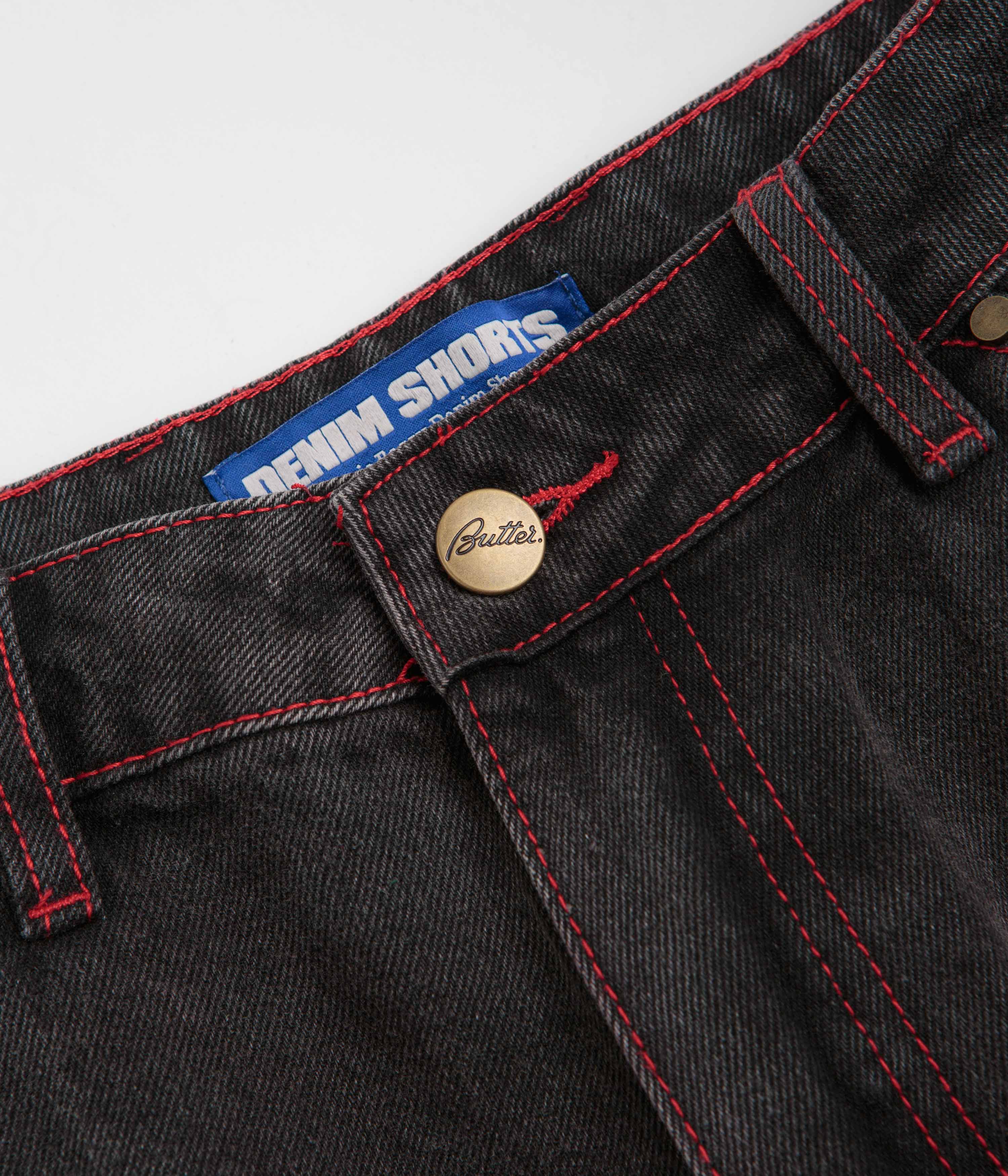 Butter Goods Encounter Denim Shorts - Tinted Washed Black - Image 4