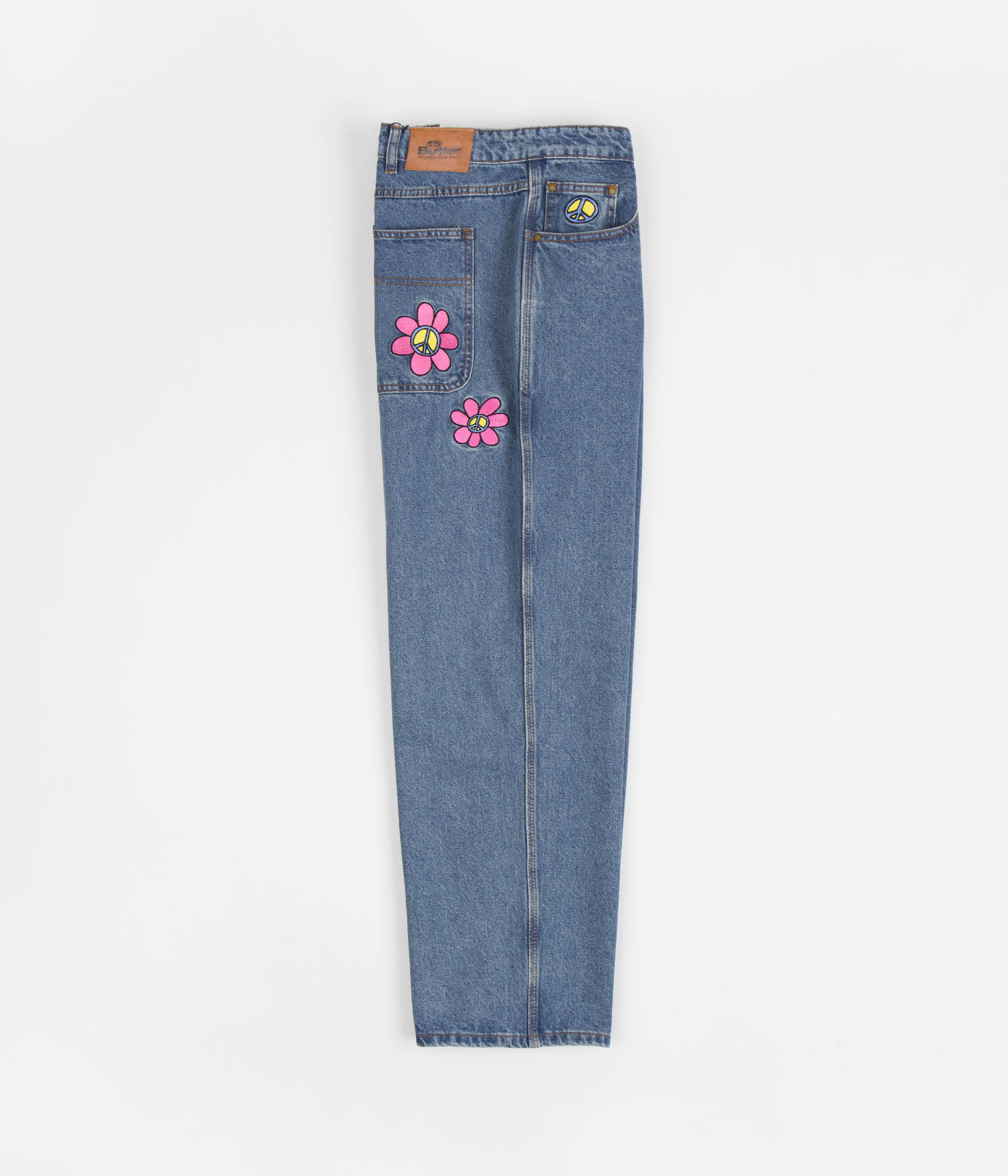 Butter Goods Flower Denim Jeans - Washed Indigo - Image 5