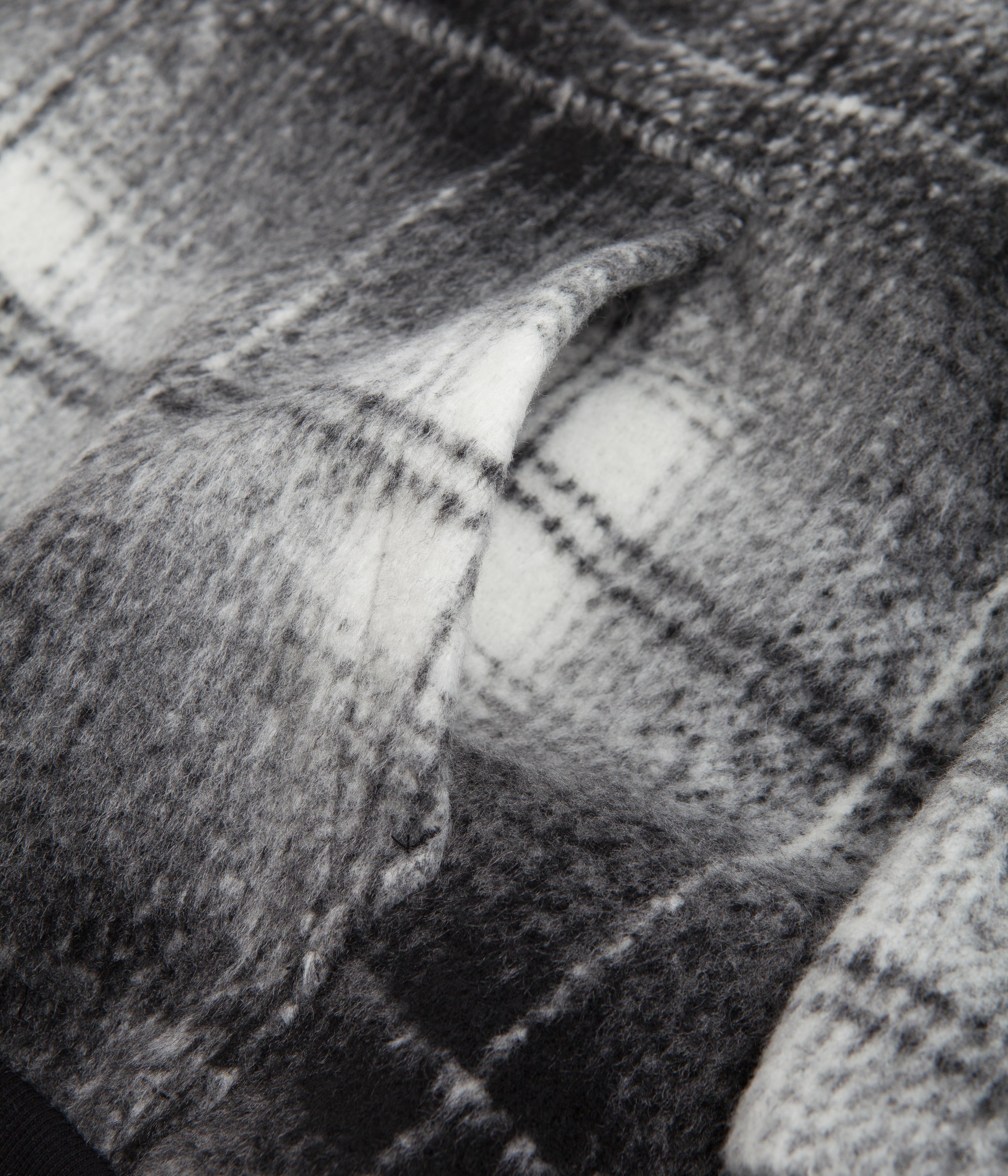 Butter Goods Heavyweight Plaid Hoodie - Black / White - Image 4