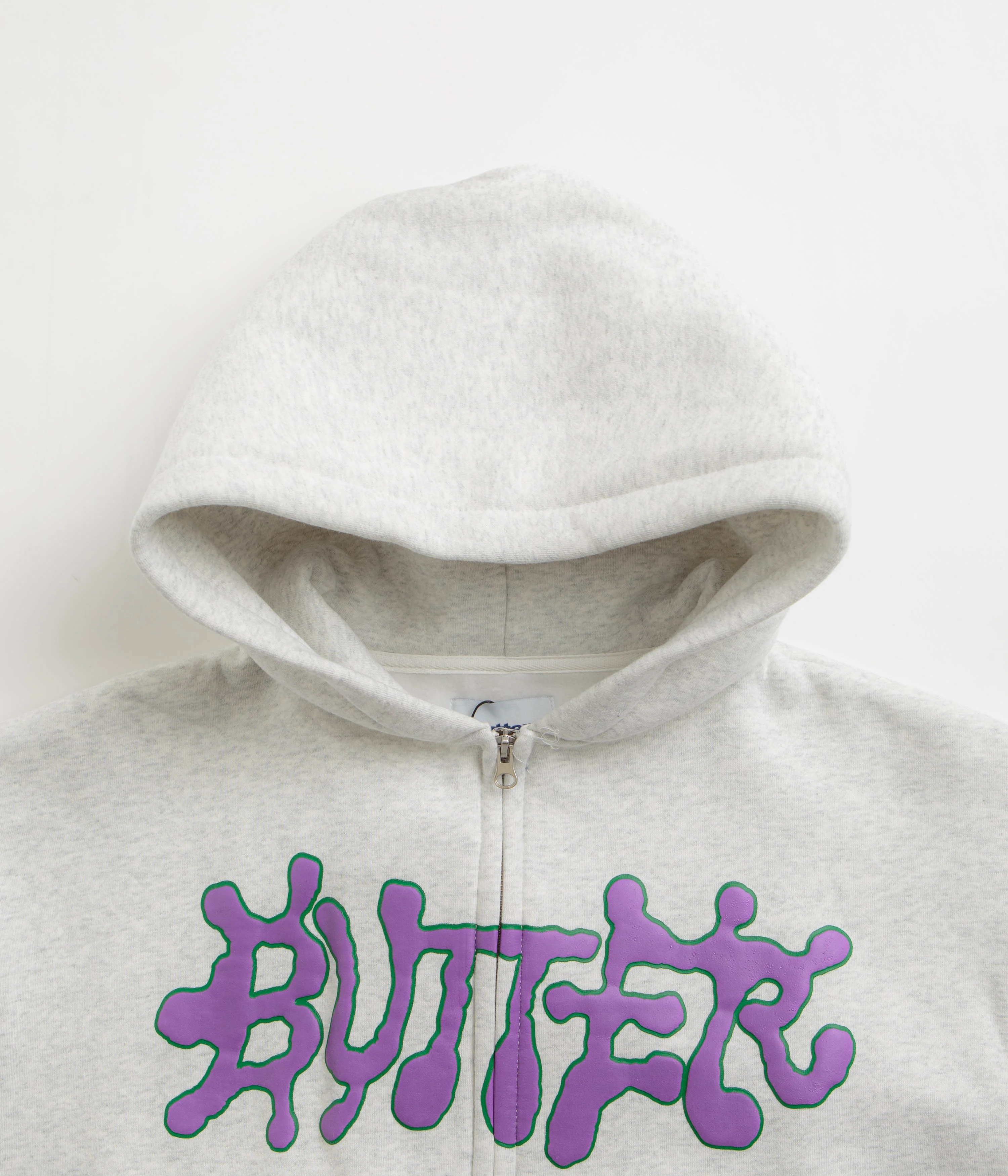 Butter Goods Ink Zip-Thru Hoodie - Ash - Image 2