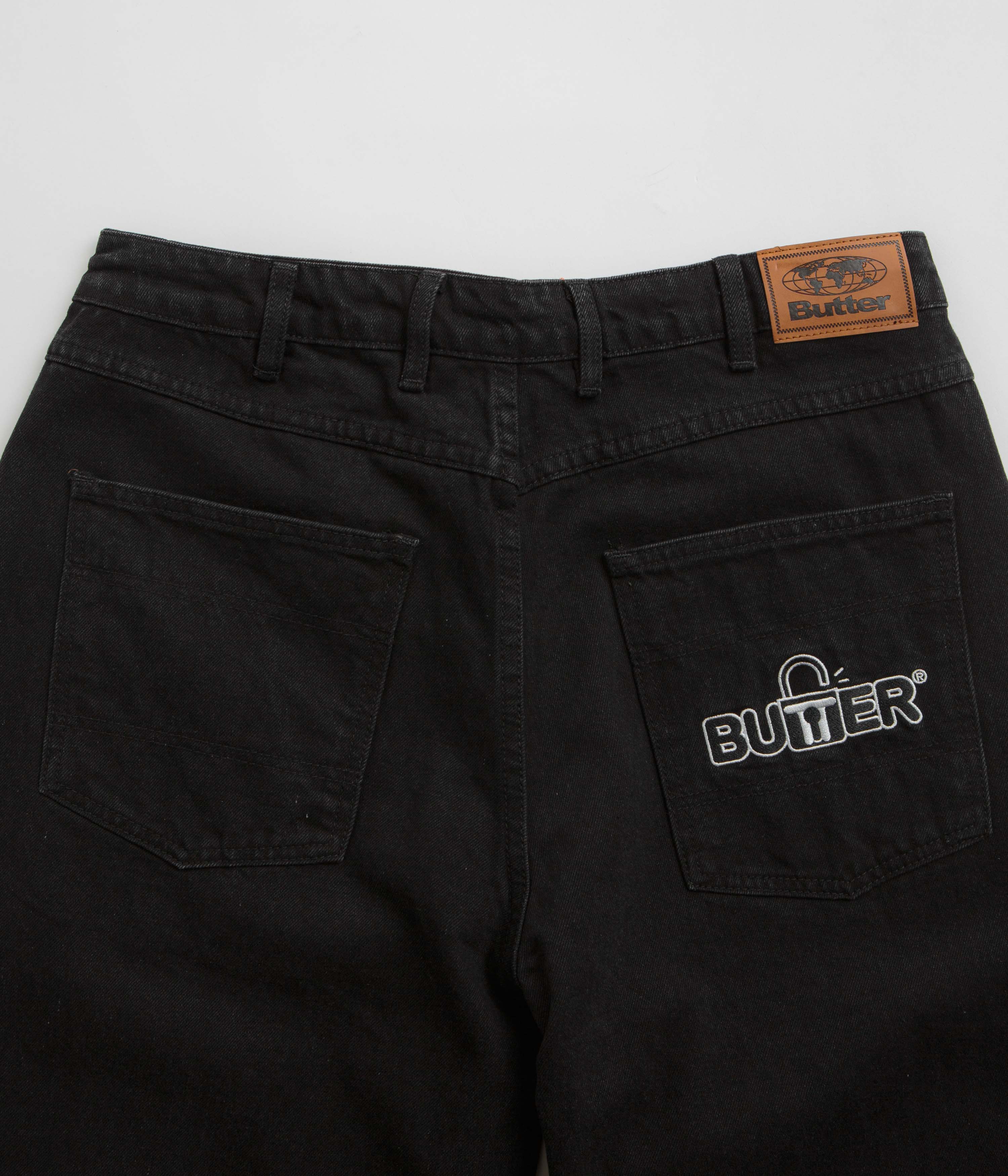 Butter Goods Lock Baggy Jeans - Flat Black - Image 6