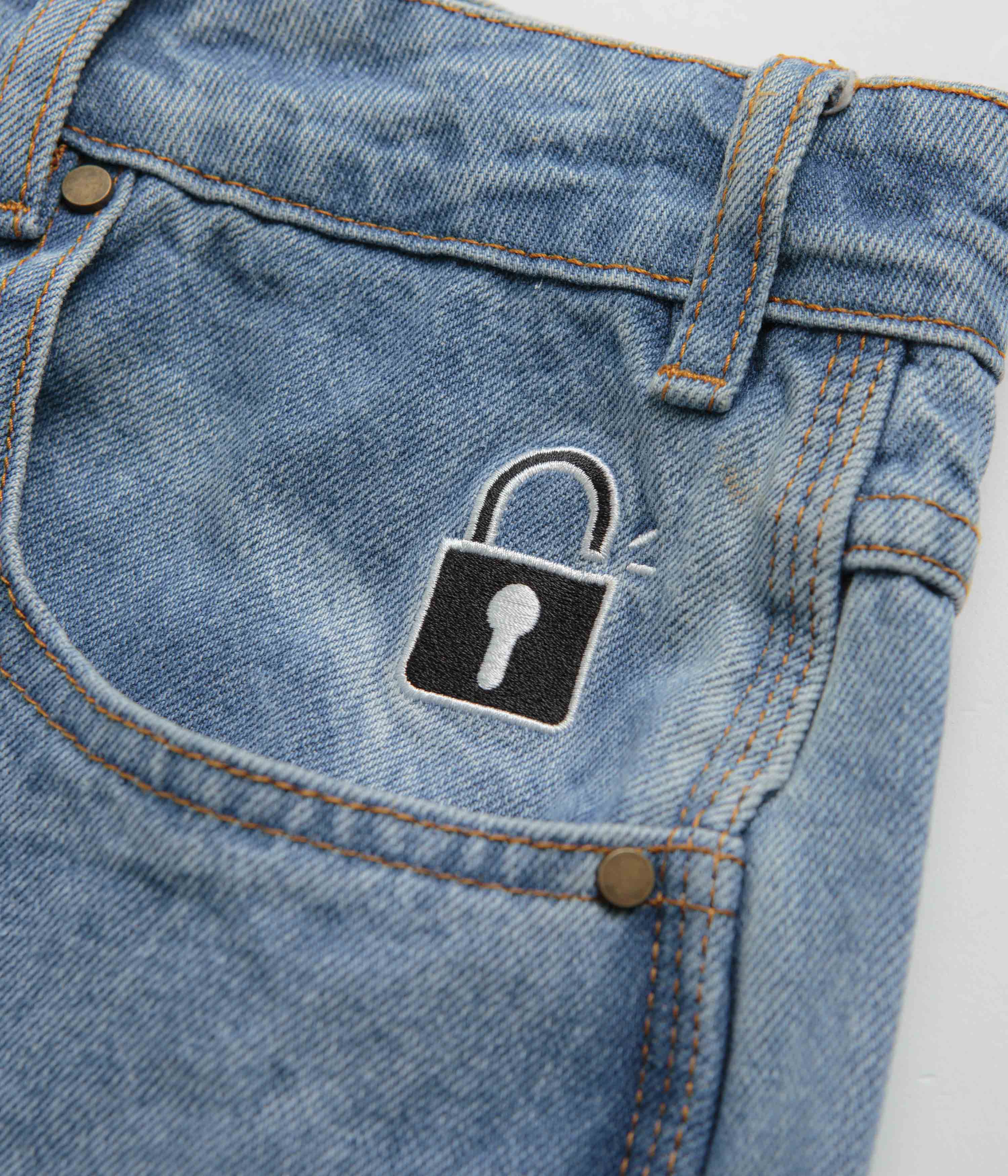 Butter Goods Lock Baggy Jeans - Light Indigo - Image 7