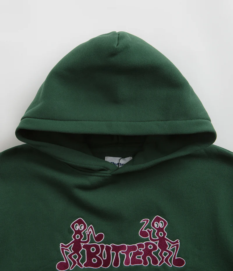 Butter Goods Notes Embroidered Hoodie - Forest Green - Image 4