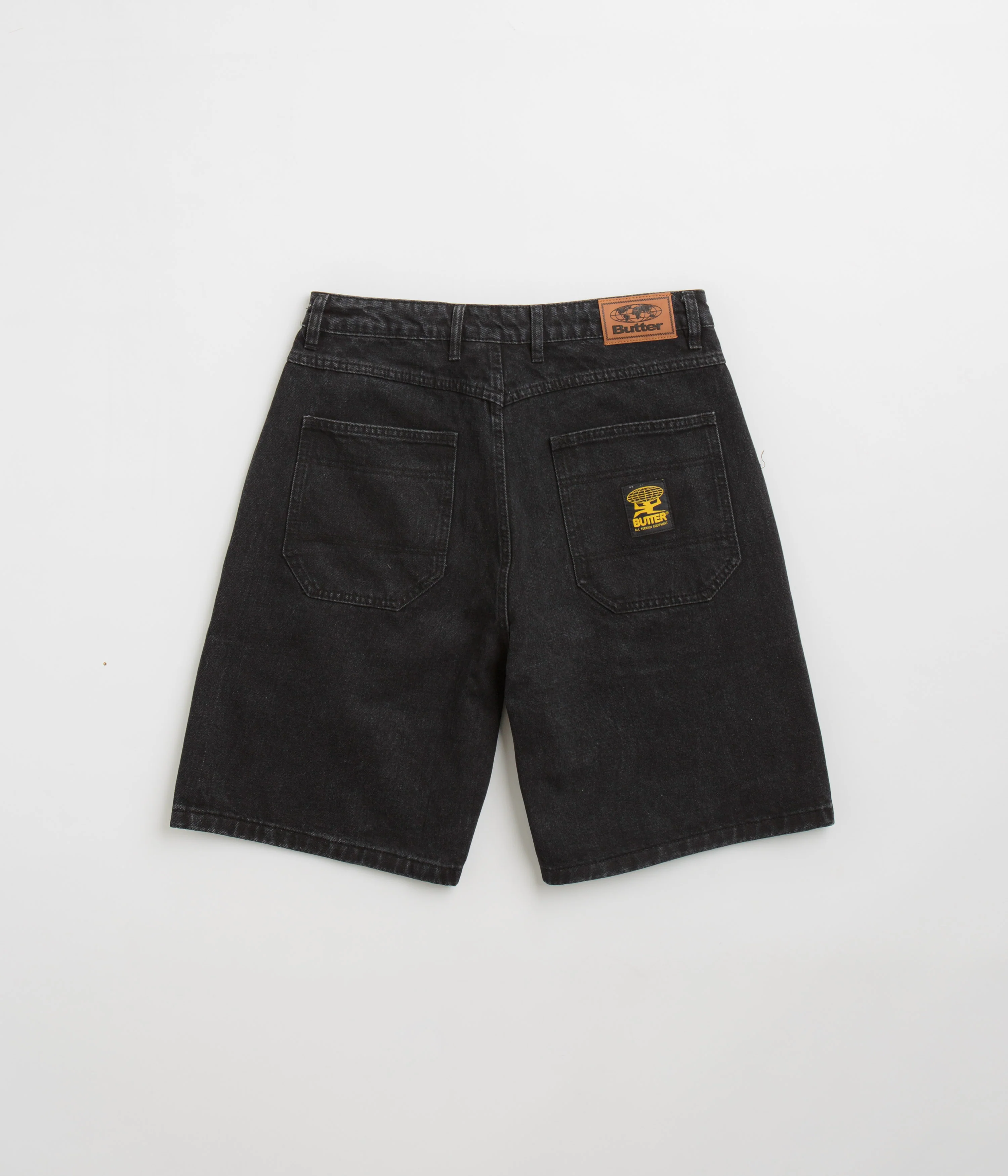 Butter Goods Patch Pocket Denim Shorts - Washed Black - Image 3