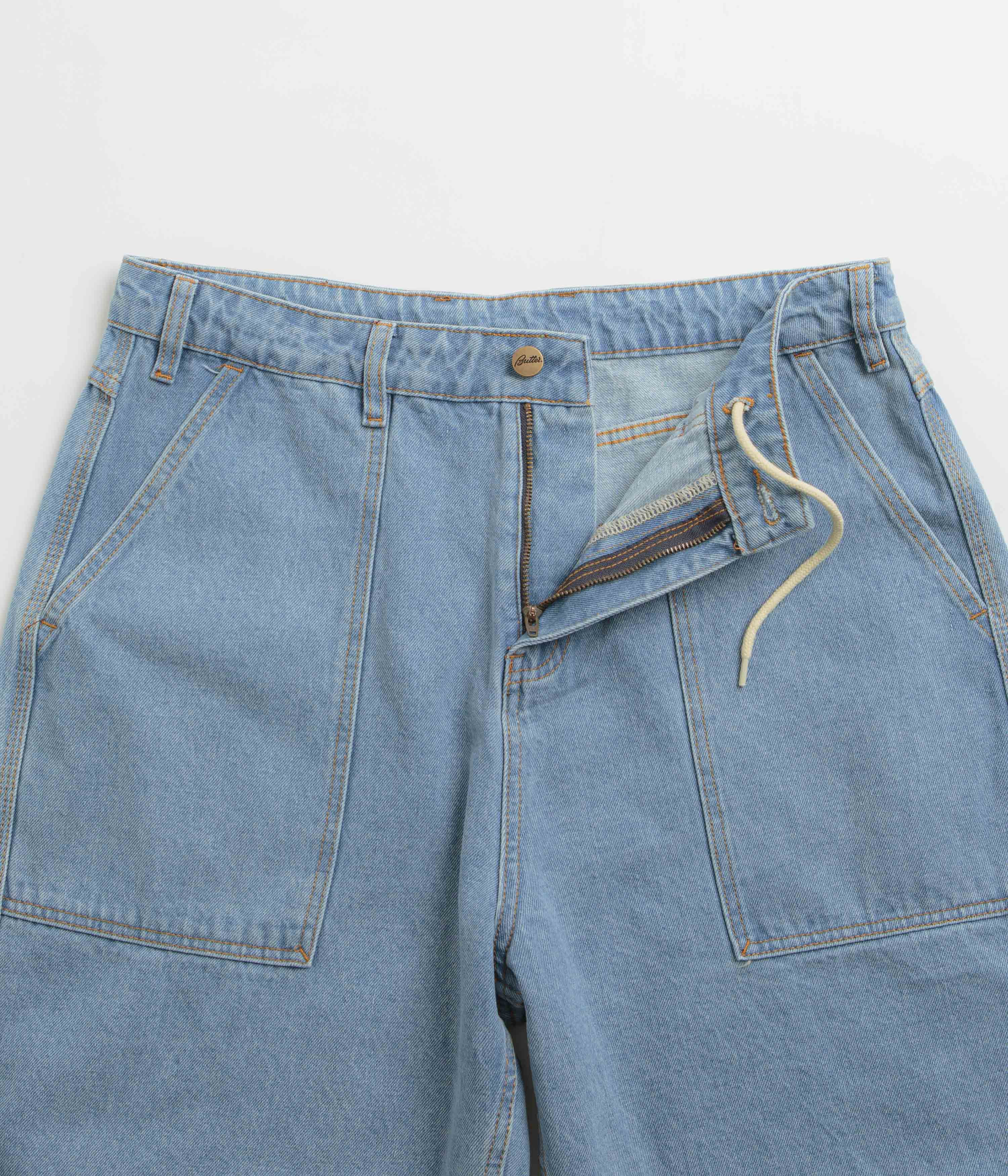 Butter Goods Patch Pocket Denim Shorts - Washed Indigo - Image 4