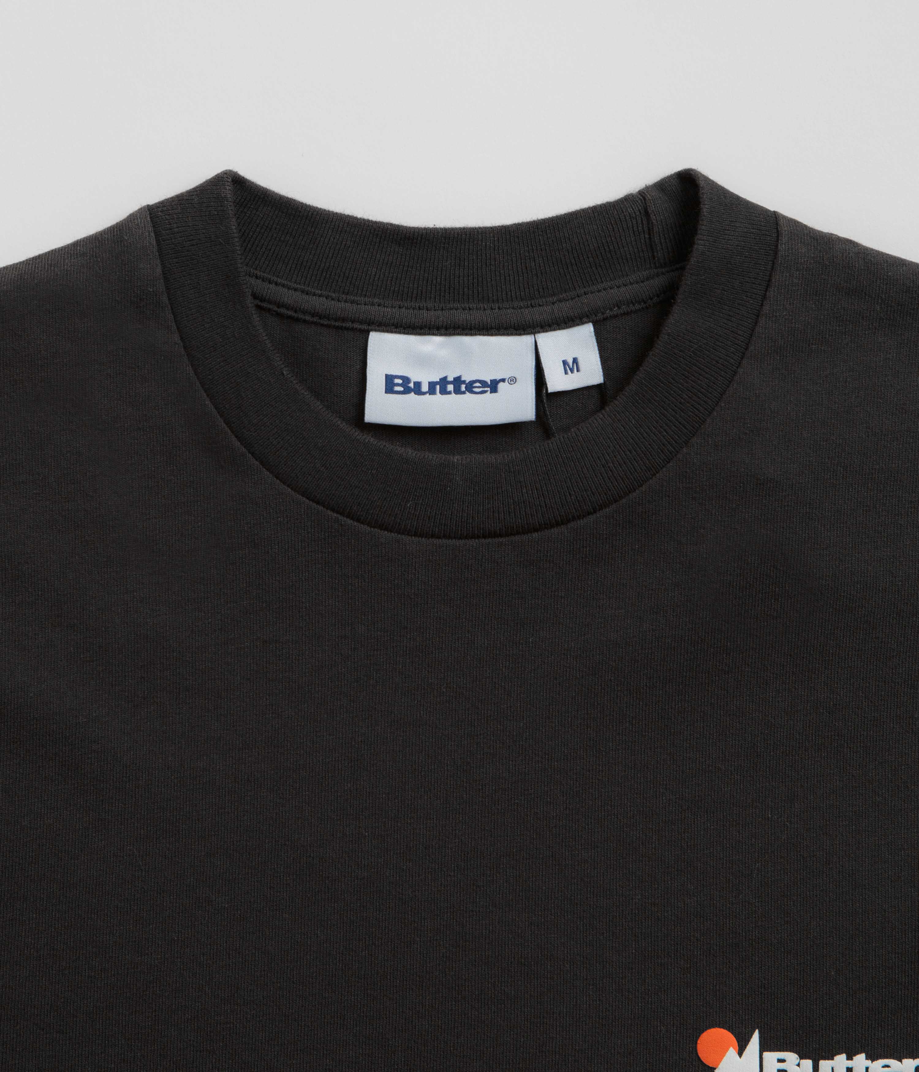 Butter Goods Pigment Dye Long Sleeve T-Shirt - Washed Black - Image 4