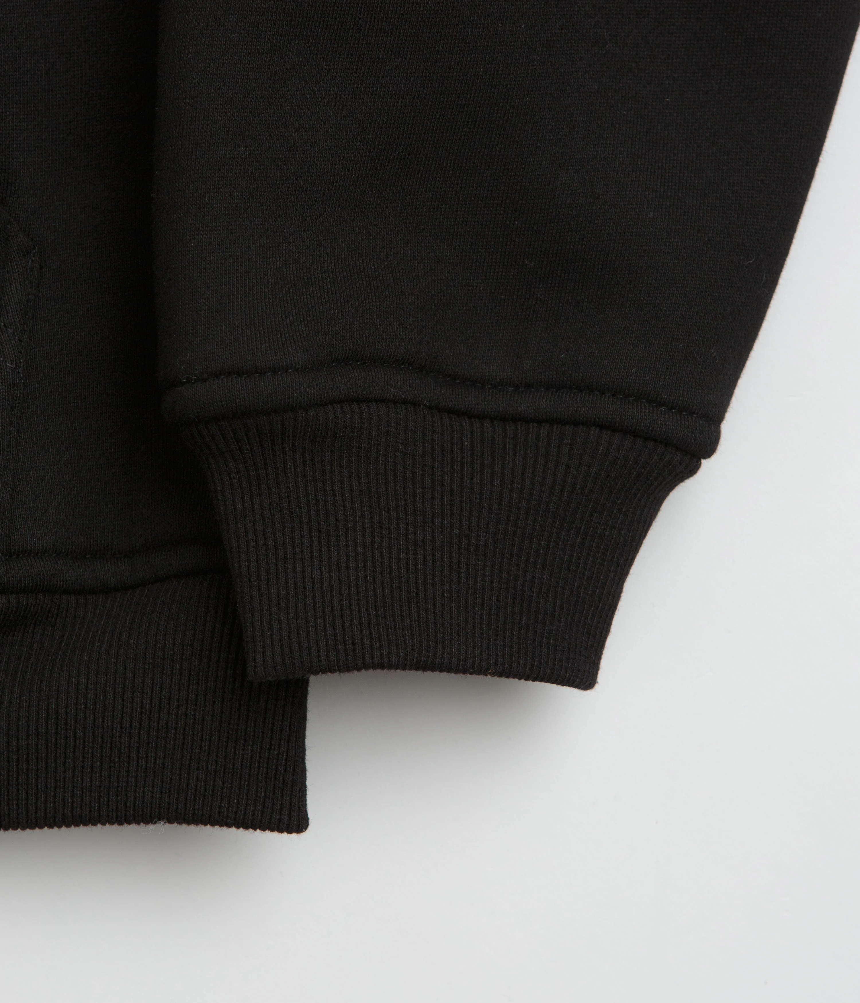 Butter Goods Pile Lined Zip-Thru Hoodie - Black - Image 7