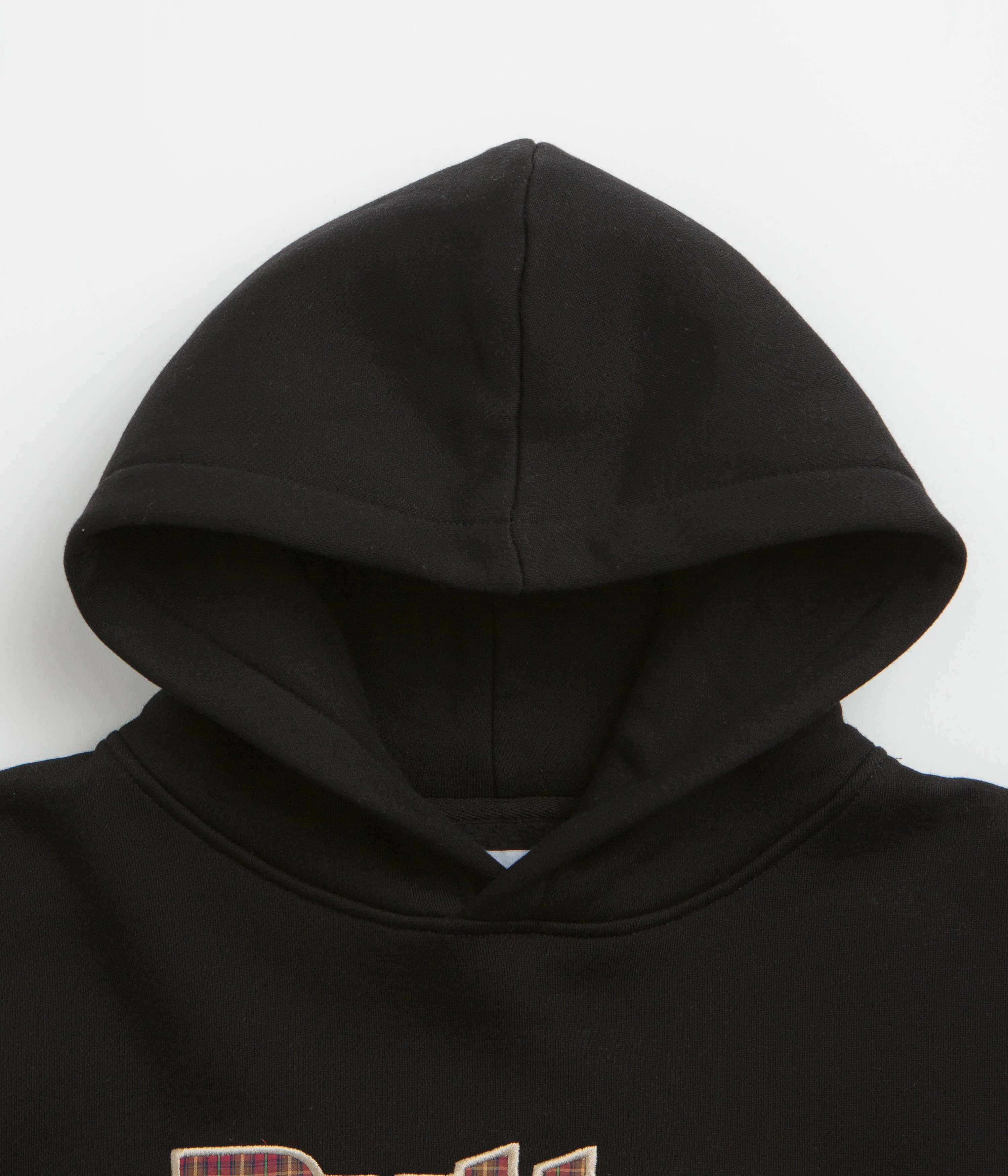 Butter Goods Plaid Applique Hoodie - Black / Brown - Image 2
