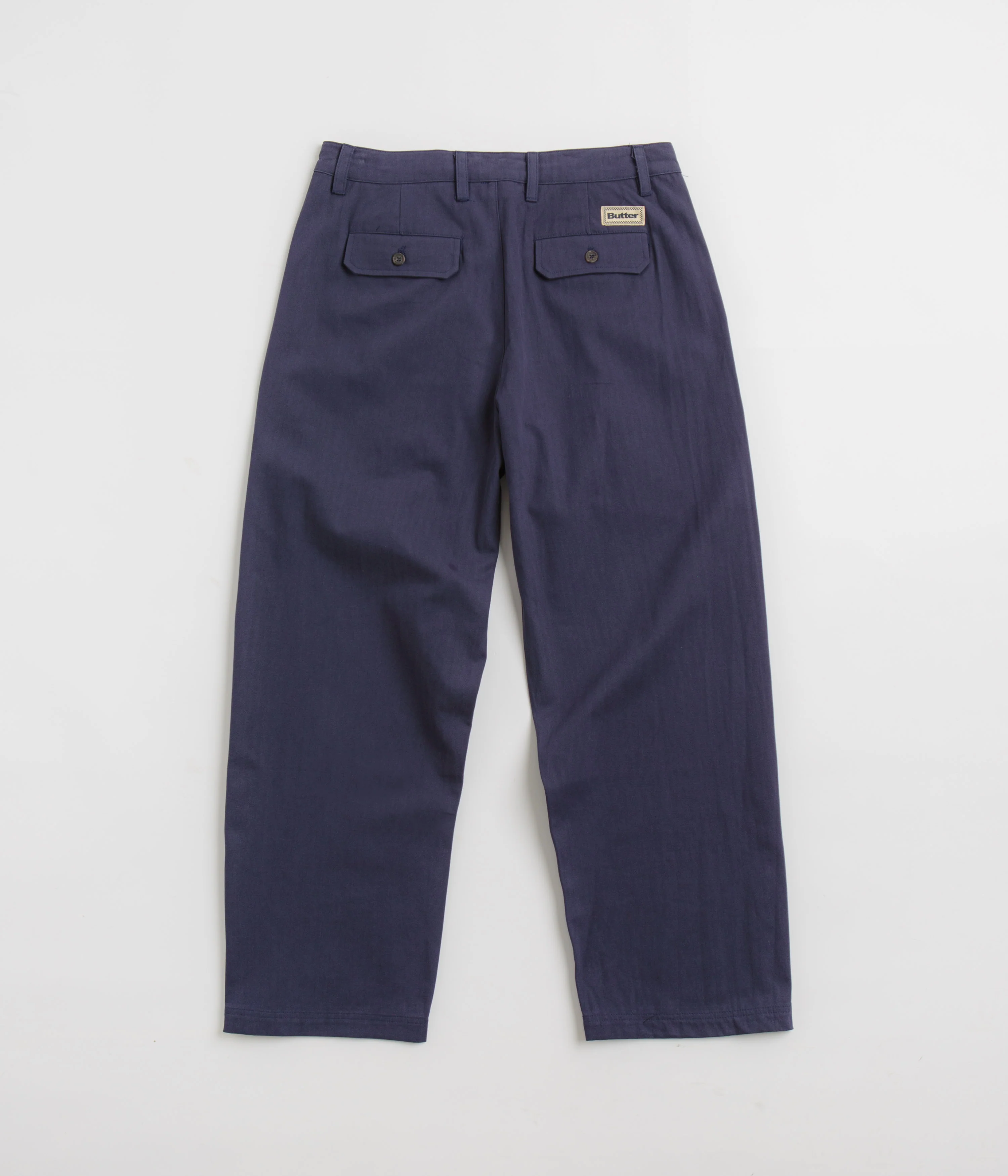 Butter Goods Pleated Trousers - Navy - Image 3