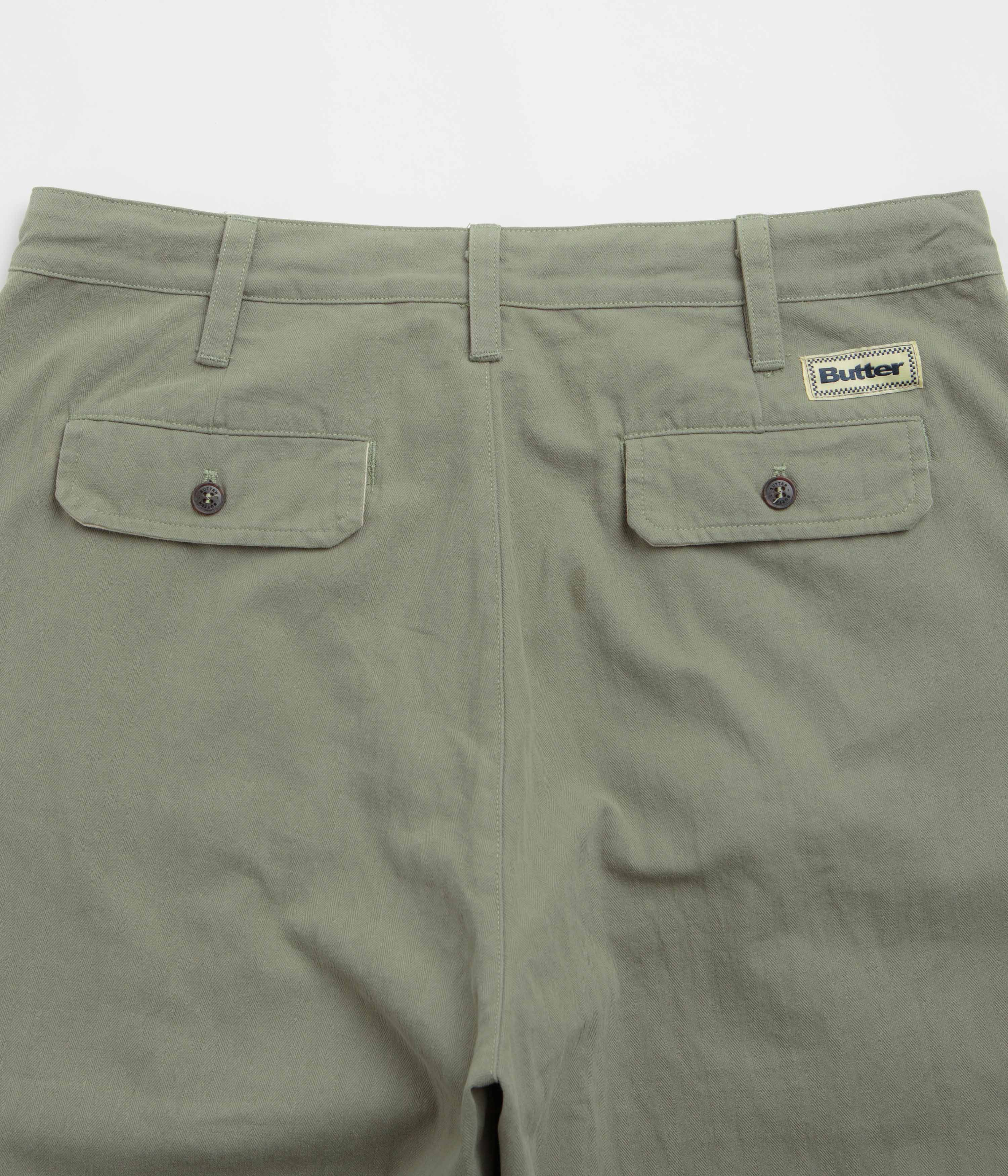 Butter Goods Pleated Trousers - Washed Fatigue - Image 7