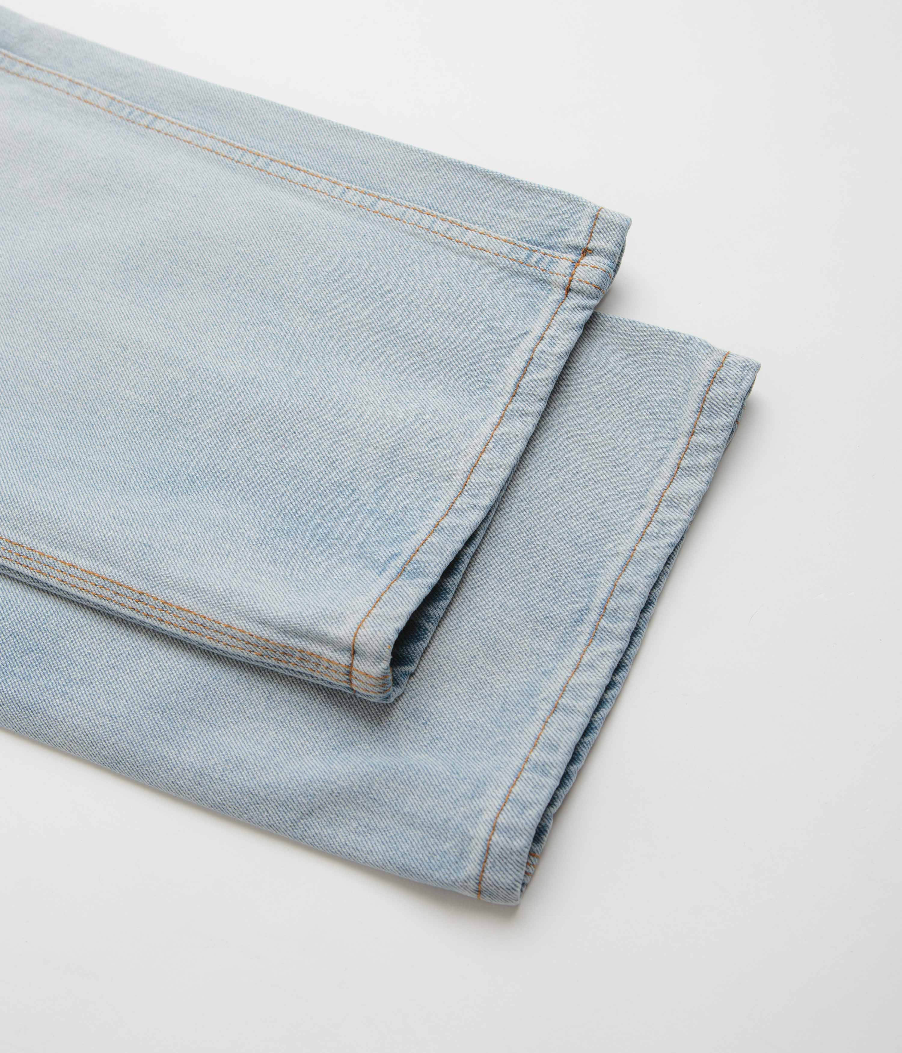 Butter Goods Relaxed Jeans - Light Blue / Orange - Image 9
