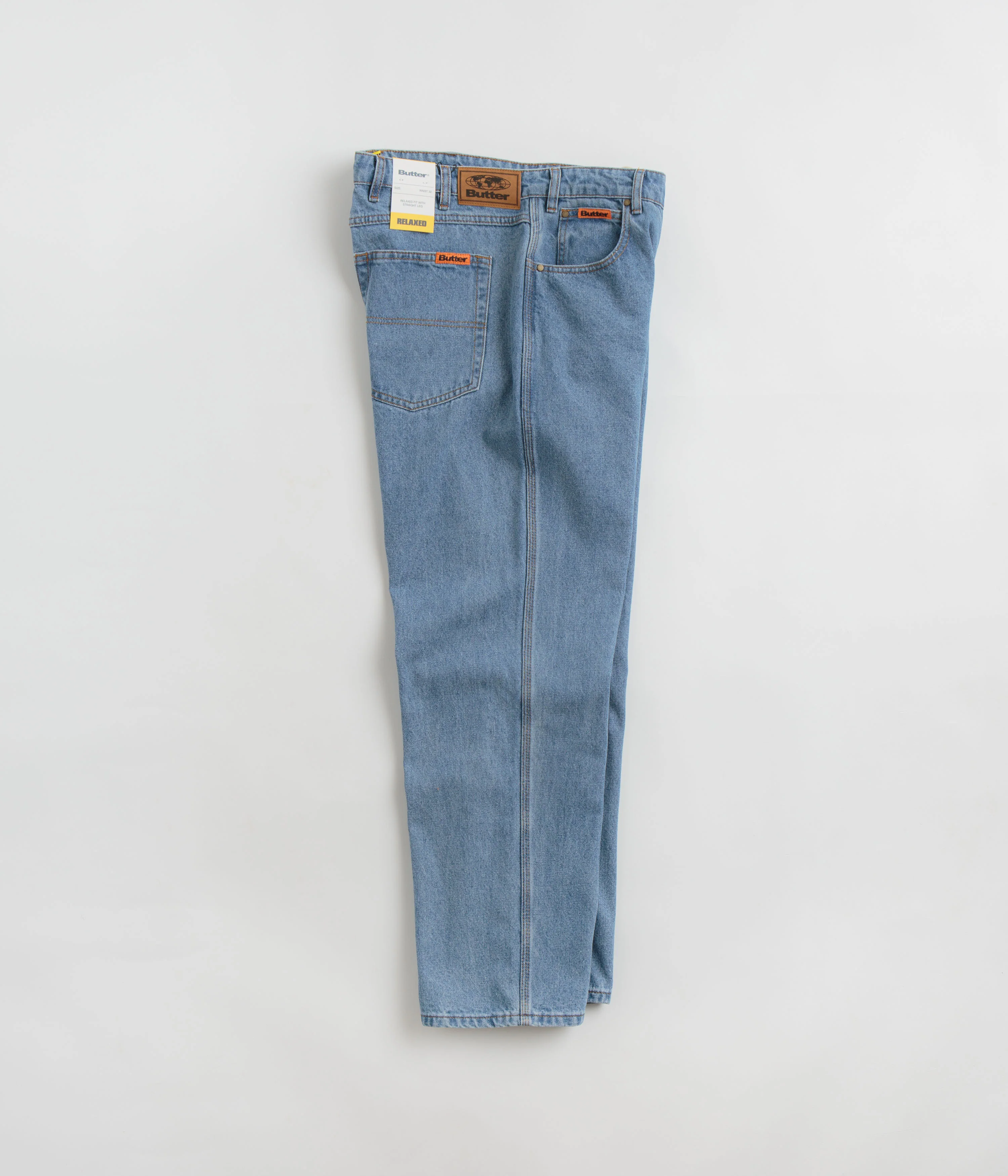 Butter Goods Relaxed Jeans - Washed Indigo - Image 2